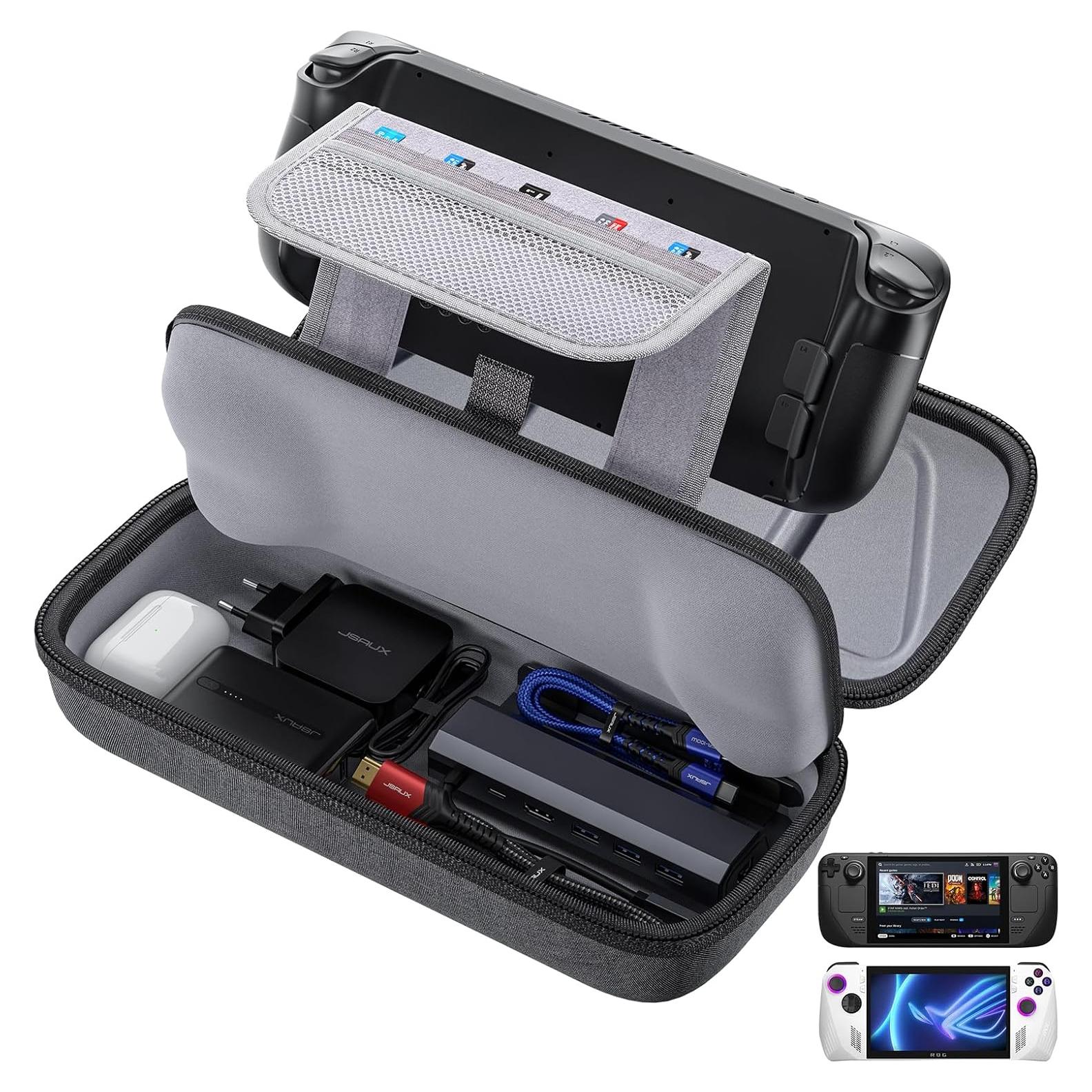 Funda JSAUX para Steam Deck y ROG Ally con Almacenamiento
