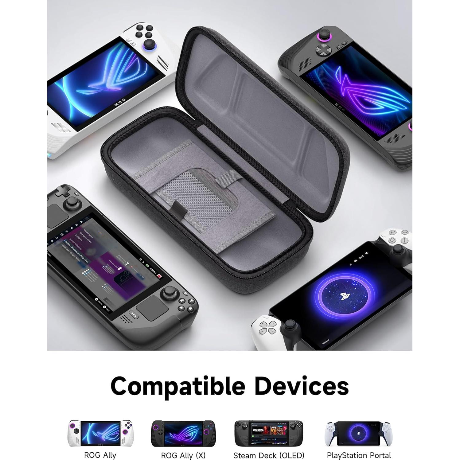 Funda JSAUX para Steam Deck y ROG Ally con Almacenamiento