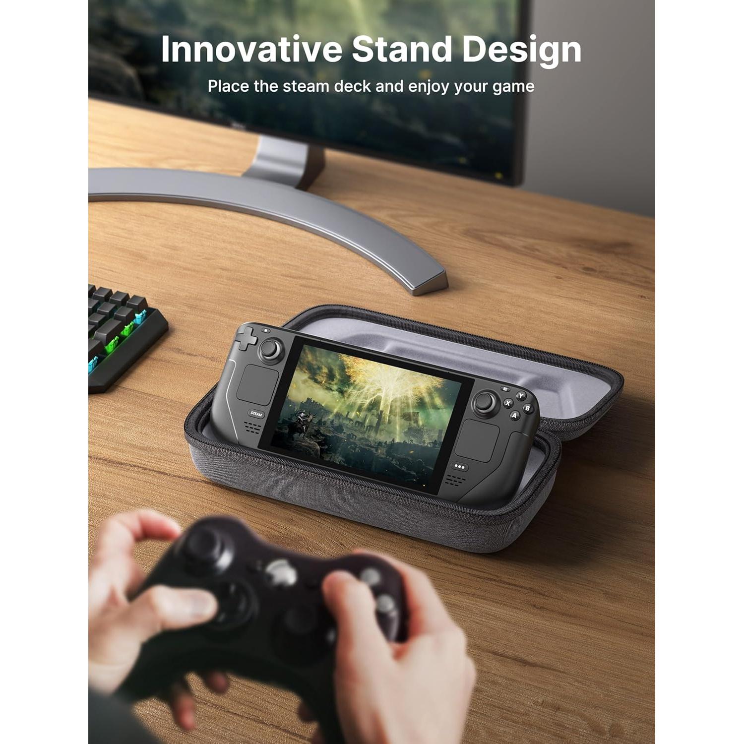 Funda JSAUX para Steam Deck y ROG Ally con Almacenamiento