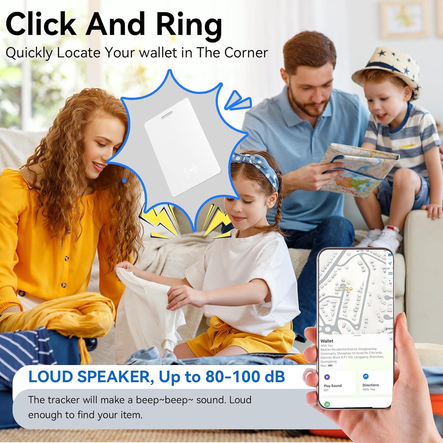 Localizador de Cartera FYSCKEJI, Tarjeta Bluetooth IP68 Blanca