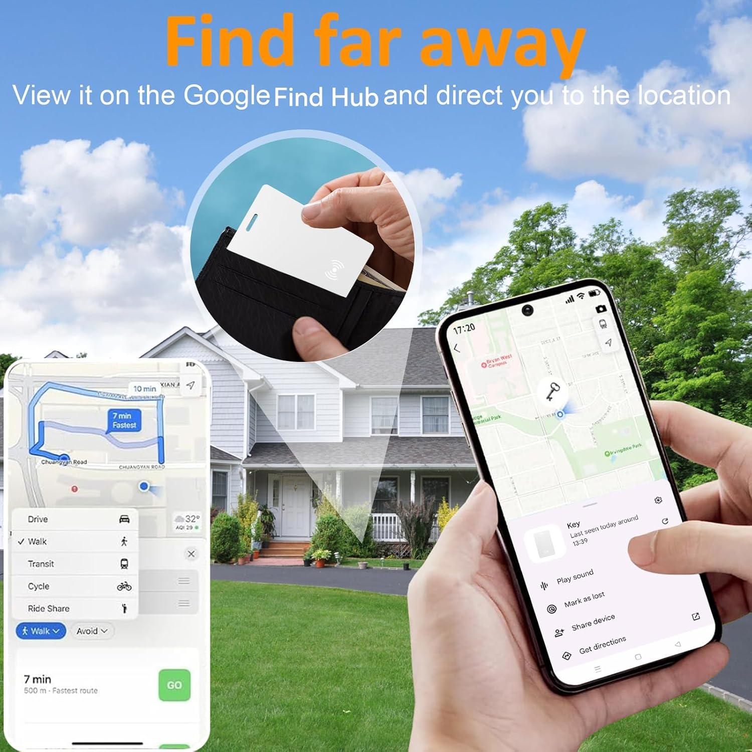 Localizador de Cartera FYSCKEJI, Tarjeta Bluetooth IP68 Blanca