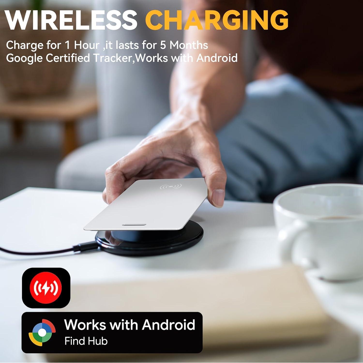 Localizador de Cartera FYSCKEJI, Tarjeta Bluetooth IP68 Blanca