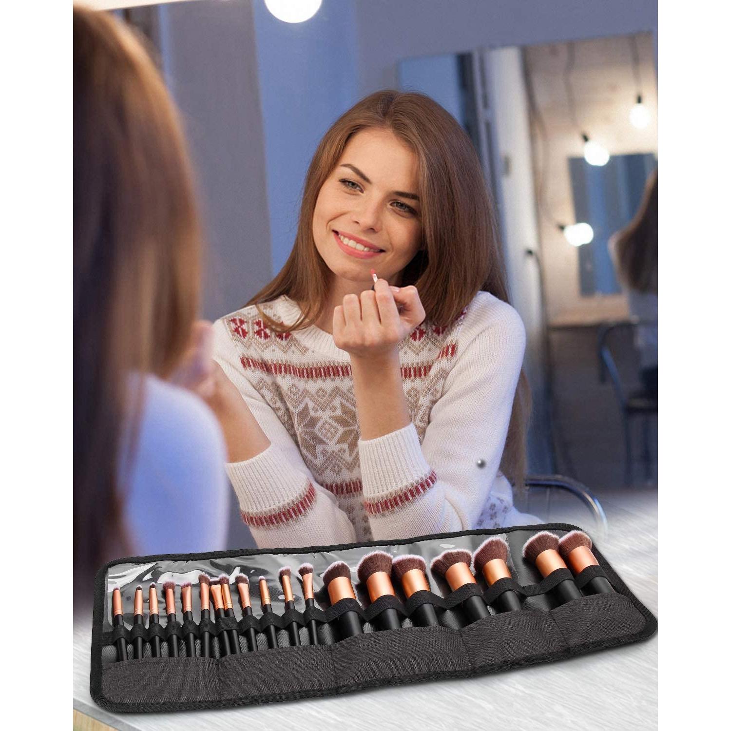 Organizador de Brochas de Maquillaje OCHEAL - Estuche de Viaje Compacto