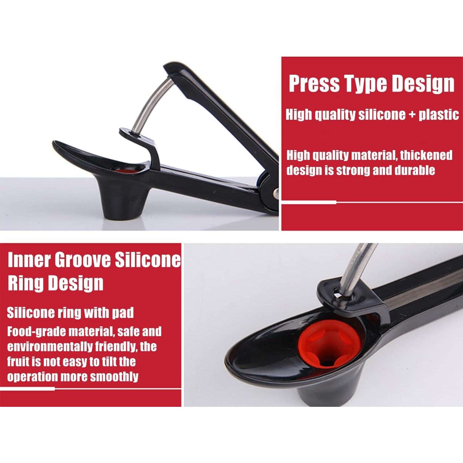 Removedor de Huesos de Cereza Aebor - 2 Piezas, Negro