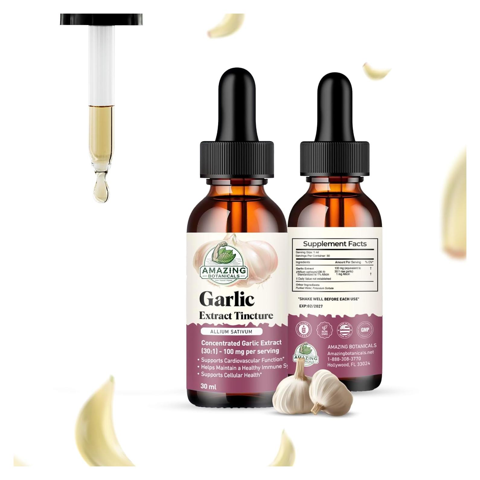 Tintura de Ajo Amazing Botanicals 29.57ml Extracto Herbal