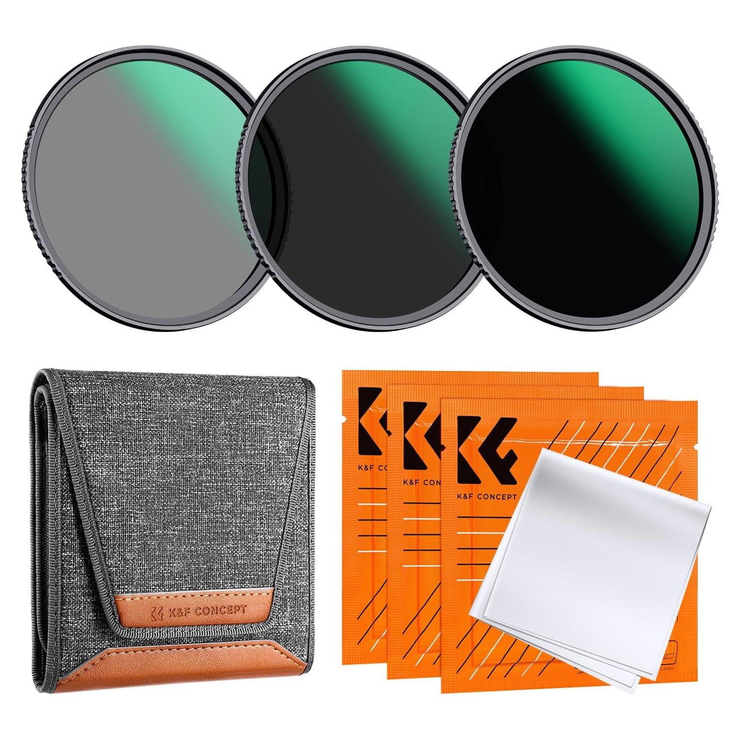 Filtros de Lente ND8 ND64 ND1000 K&F Concept 49mm Vidrio Óptico