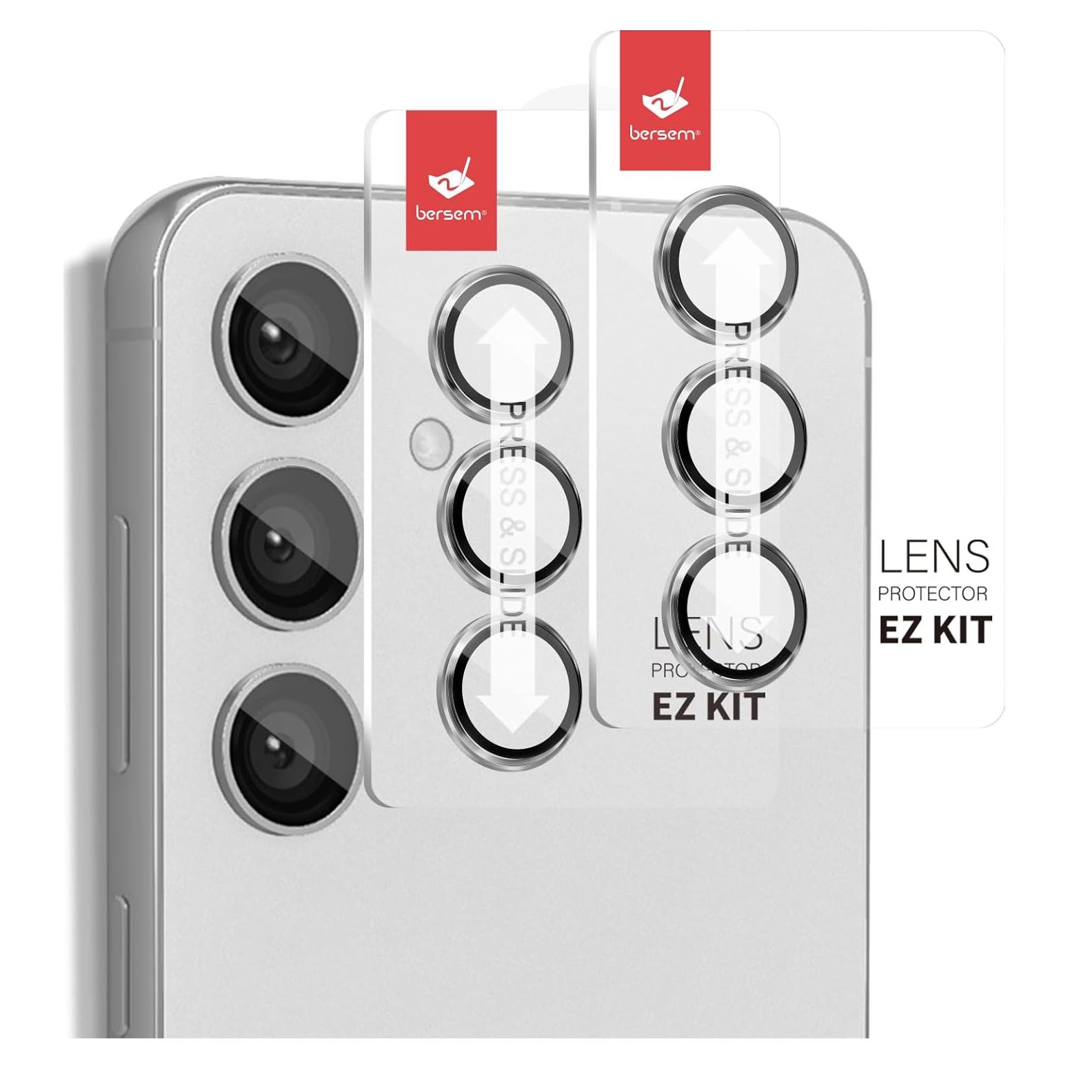 Protector de Lente de Cámara BERSEM para Samsung Galaxy S24/S23 - Vidrio Templado 9H