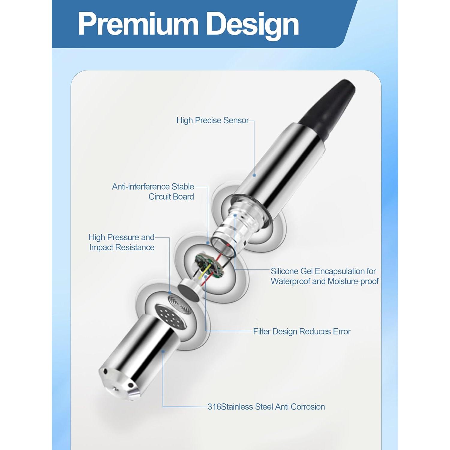 Sensor de Nivel de Agua Yosoo 4-20mA IP68 Transductor