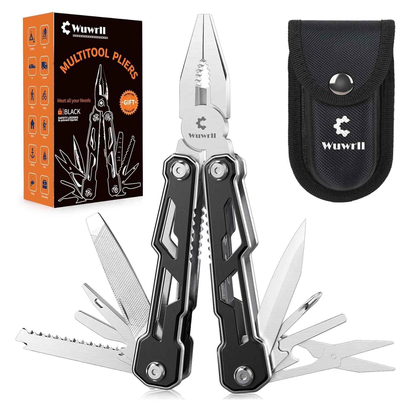 Multiherramienta Wuwrll 16 en 1 con alicates y cuchillo