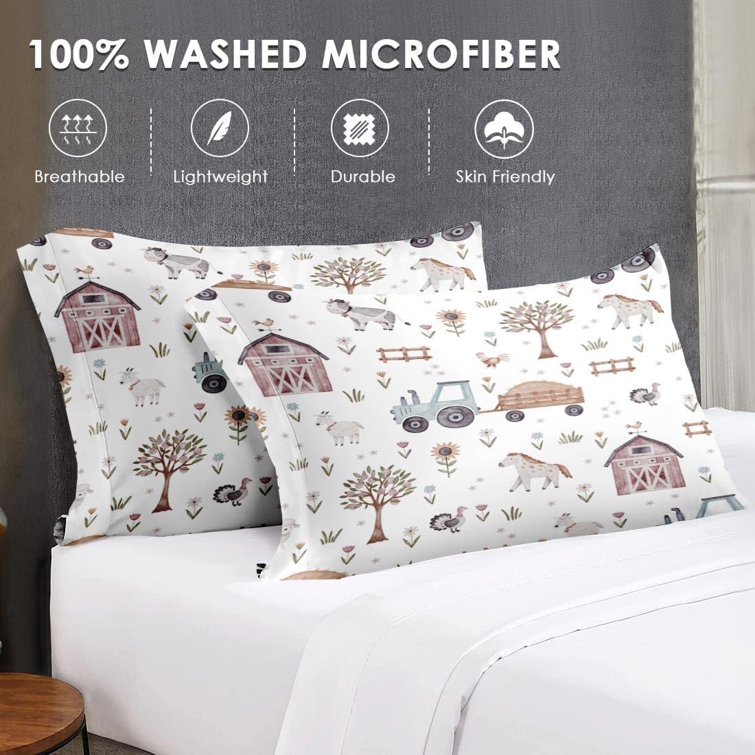 Juego de Sábanas Ajustadas WeCozy Individual 3 Piezas Tractor