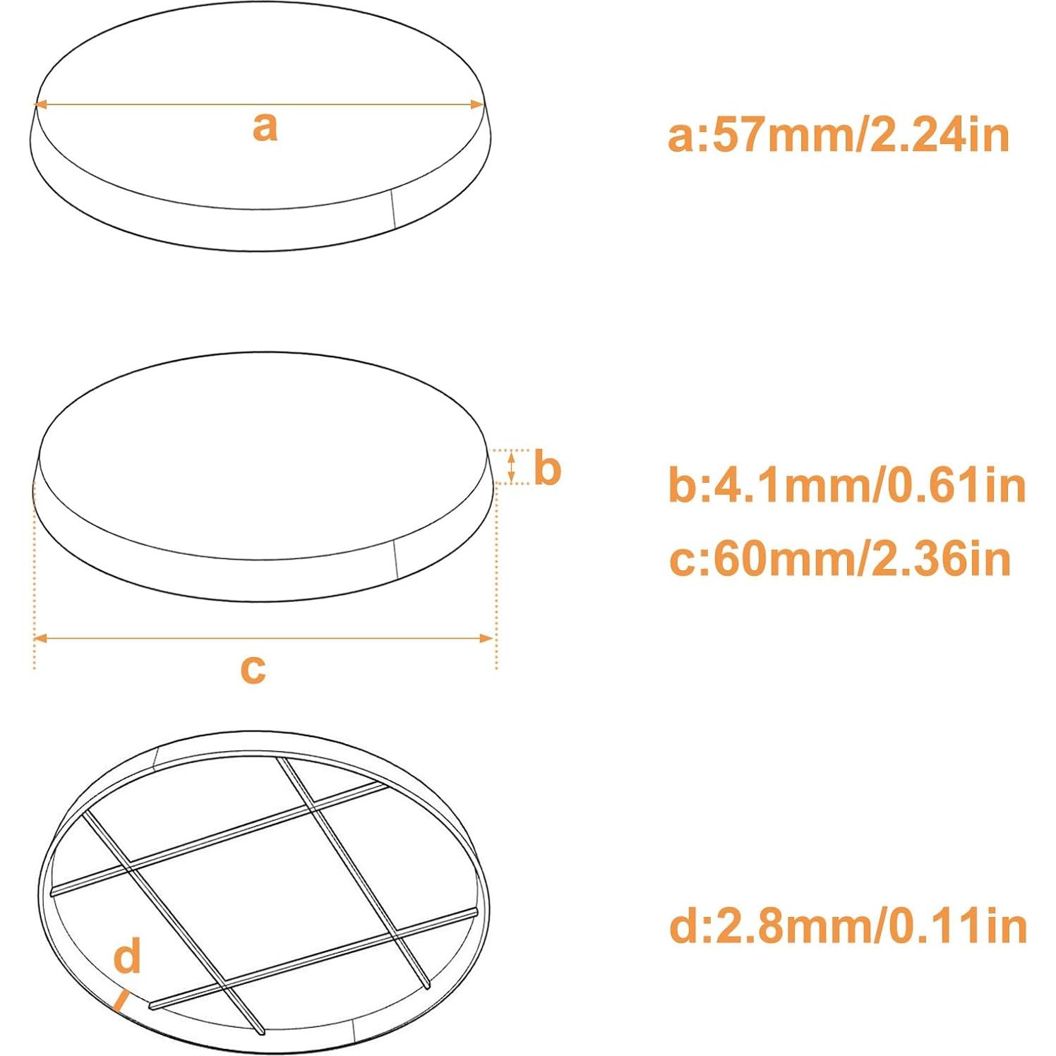 Bases Redondas de Plástico ABS Evemodel 60mm 30pcs para Juegos