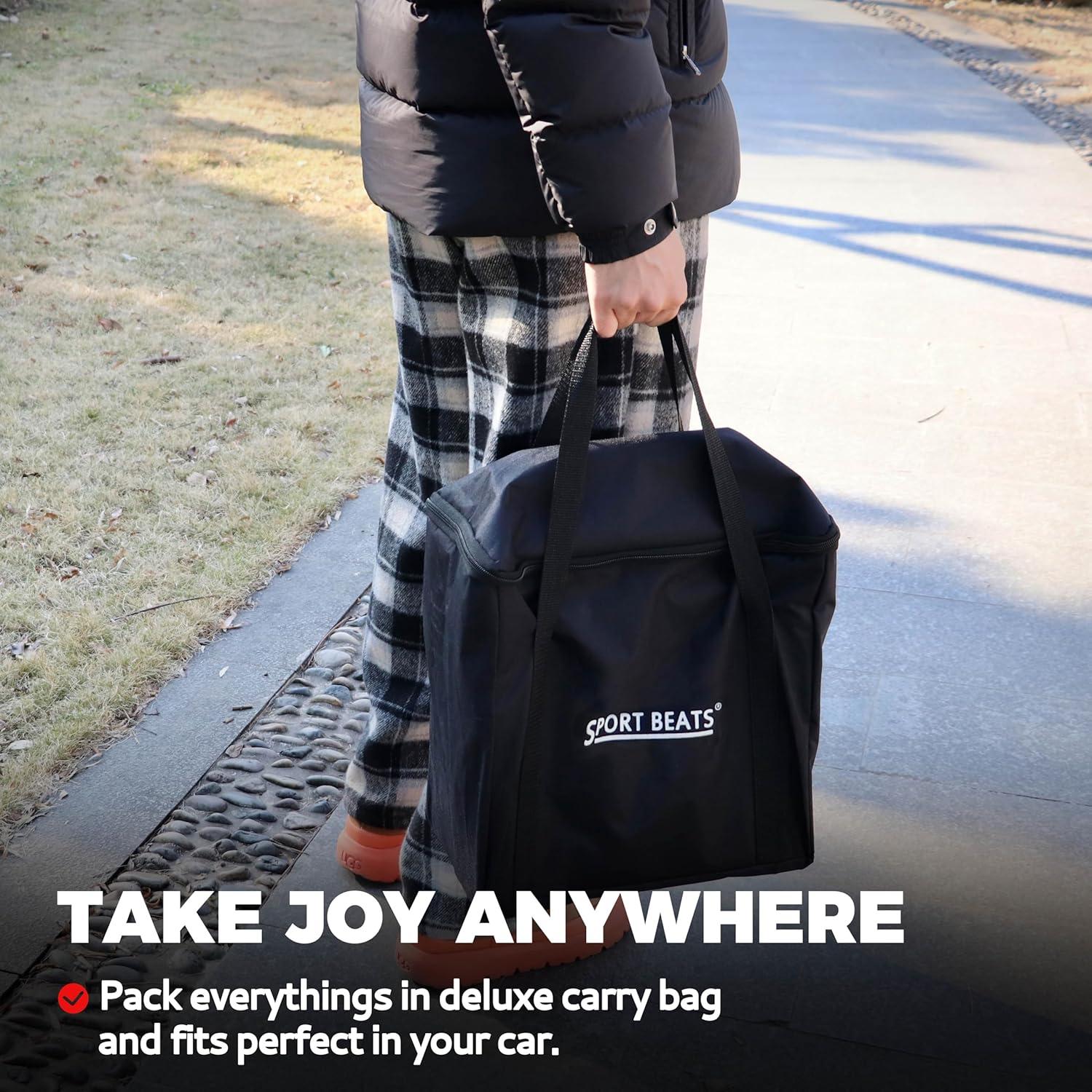 Gray Large Tower Game Outdoor Games 54 Blocks Stacking Game Includes Carry Bag