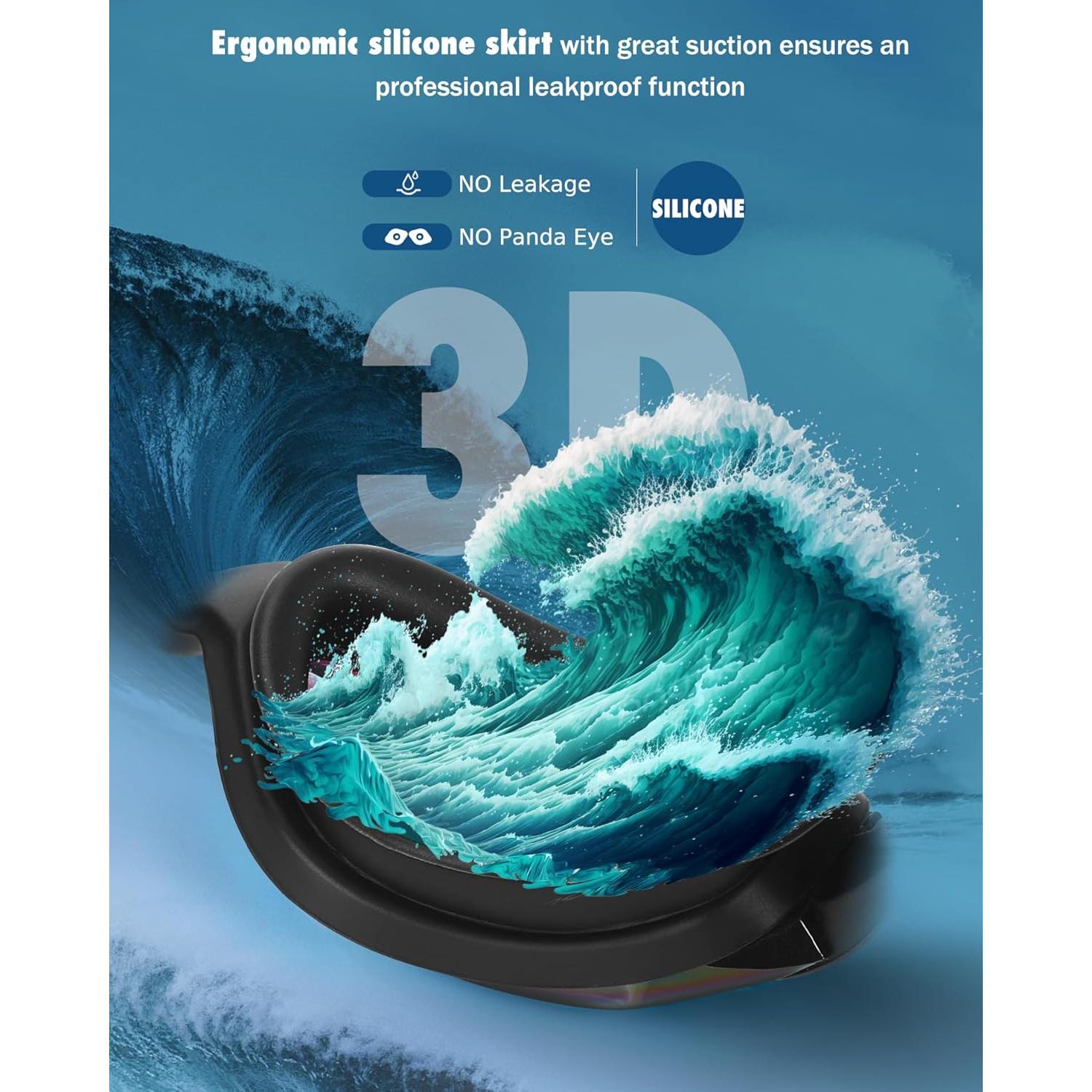 Gafas de natación Aegend para niños, 2 unidades, silicona