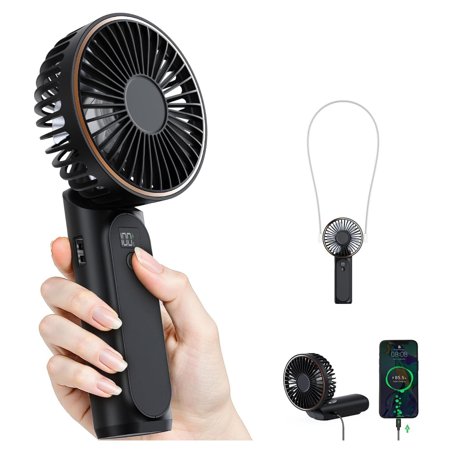 Ventilador Portátil de Mano TUNISE M12 4000mAh 6 Velocidades