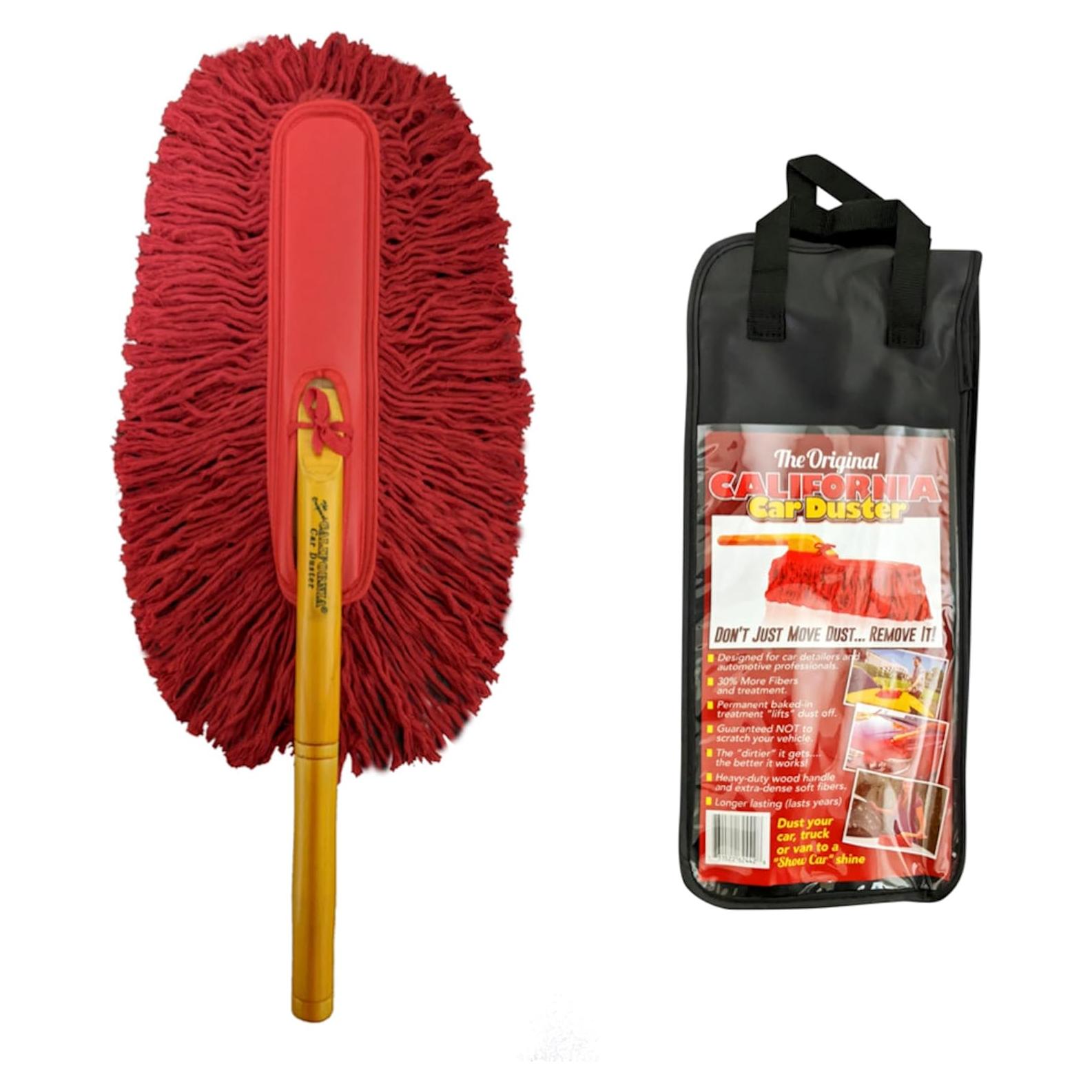 Duster de Coche California 62442 Rojo con Mango de Madera