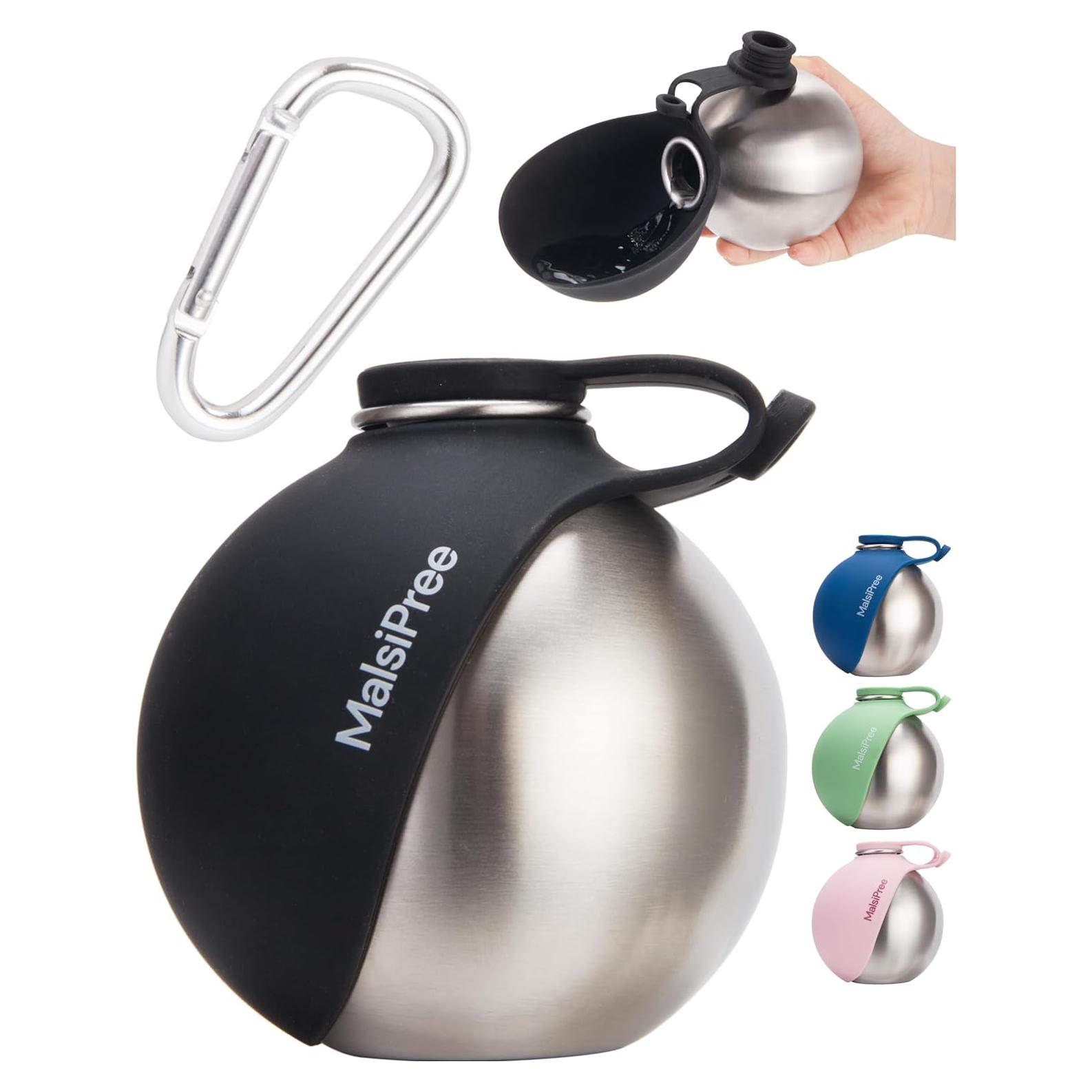 Botella de Agua para Perros MalsiPree 295 ml Aislada Negra