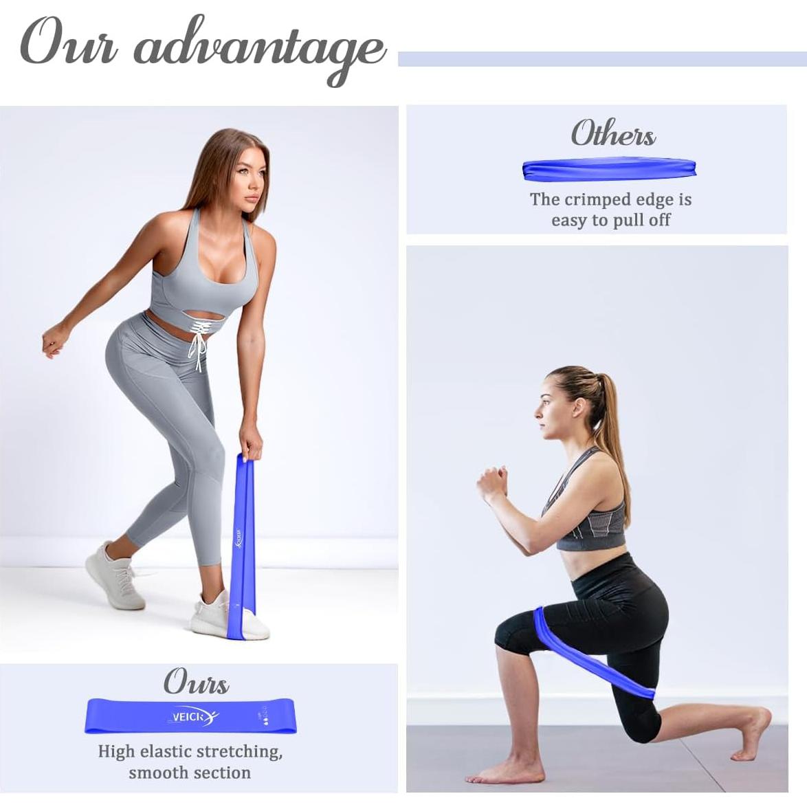 Bandas de Ejercicio de Resistencia VEICK - 5 Niveles, Unisex