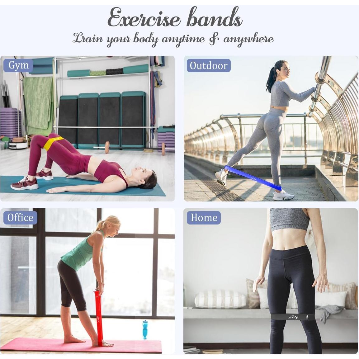 Bandas de Ejercicio de Resistencia VEICK - 5 Niveles, Unisex
