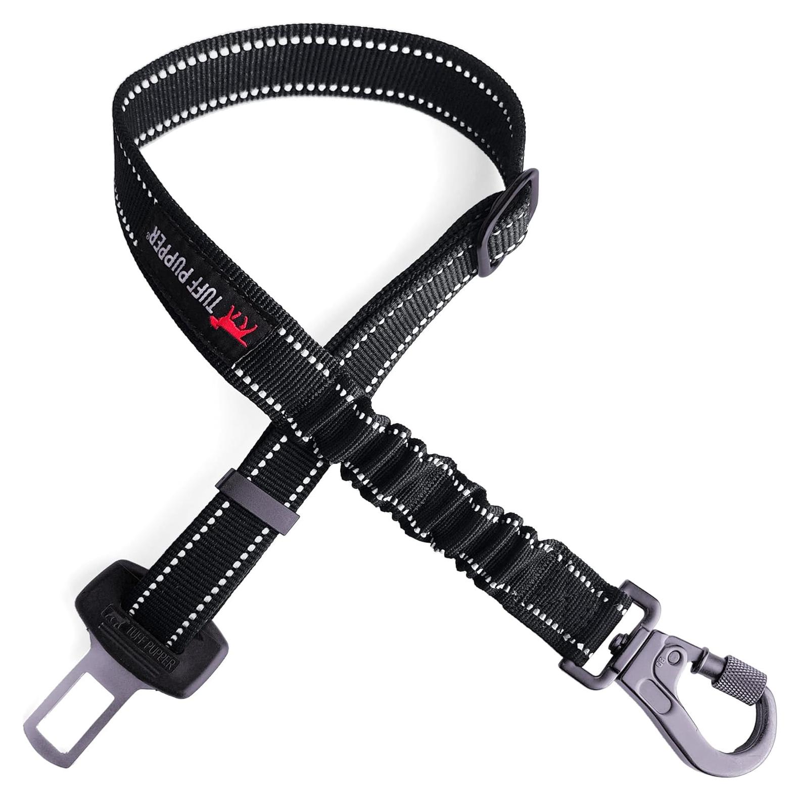 Cinturón de Seguridad para Perros Tuff Pupper Ajustable Negro