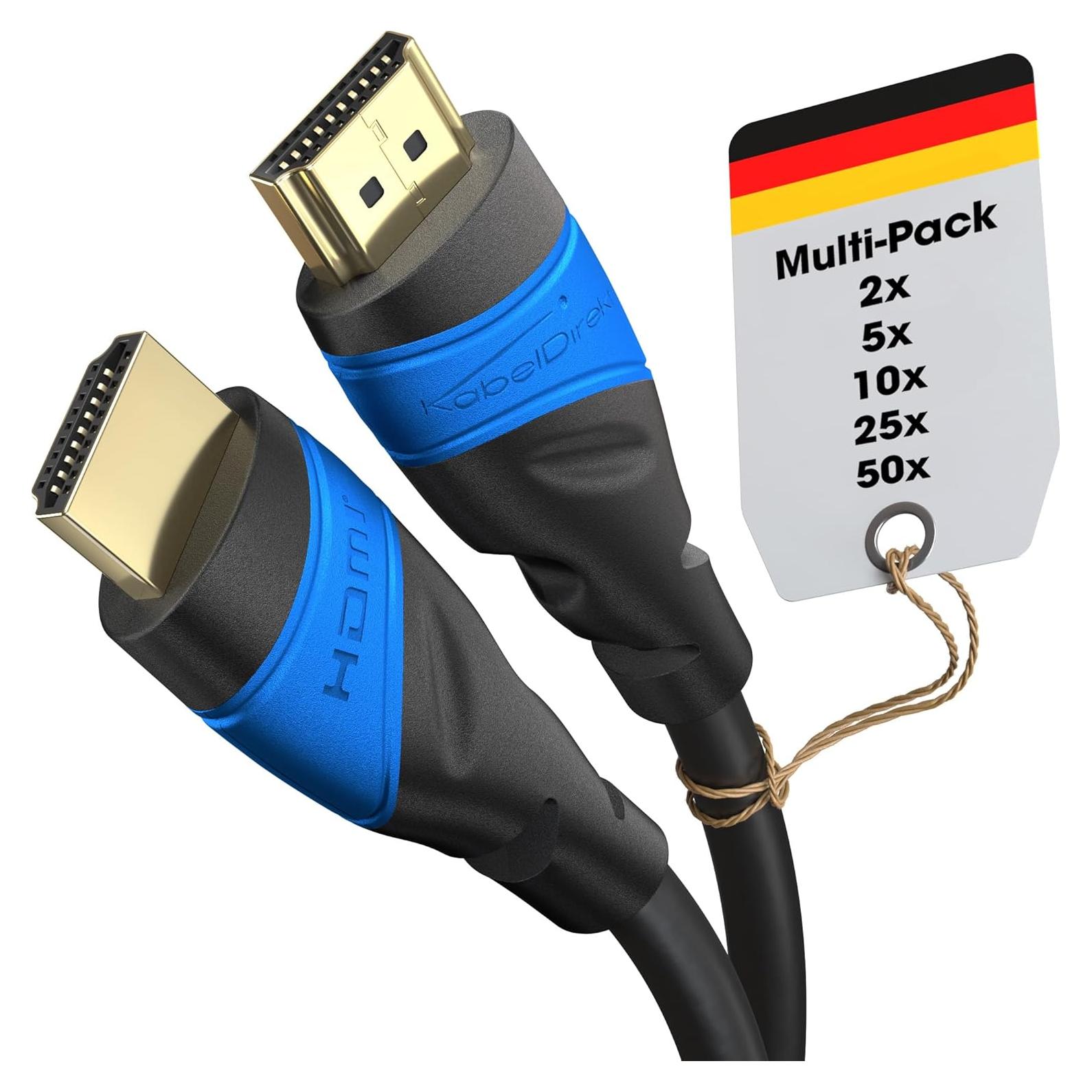 Cable HDMI 2.1 KabelDirekt 2x 2.01m 8K 4K Soporta HDR