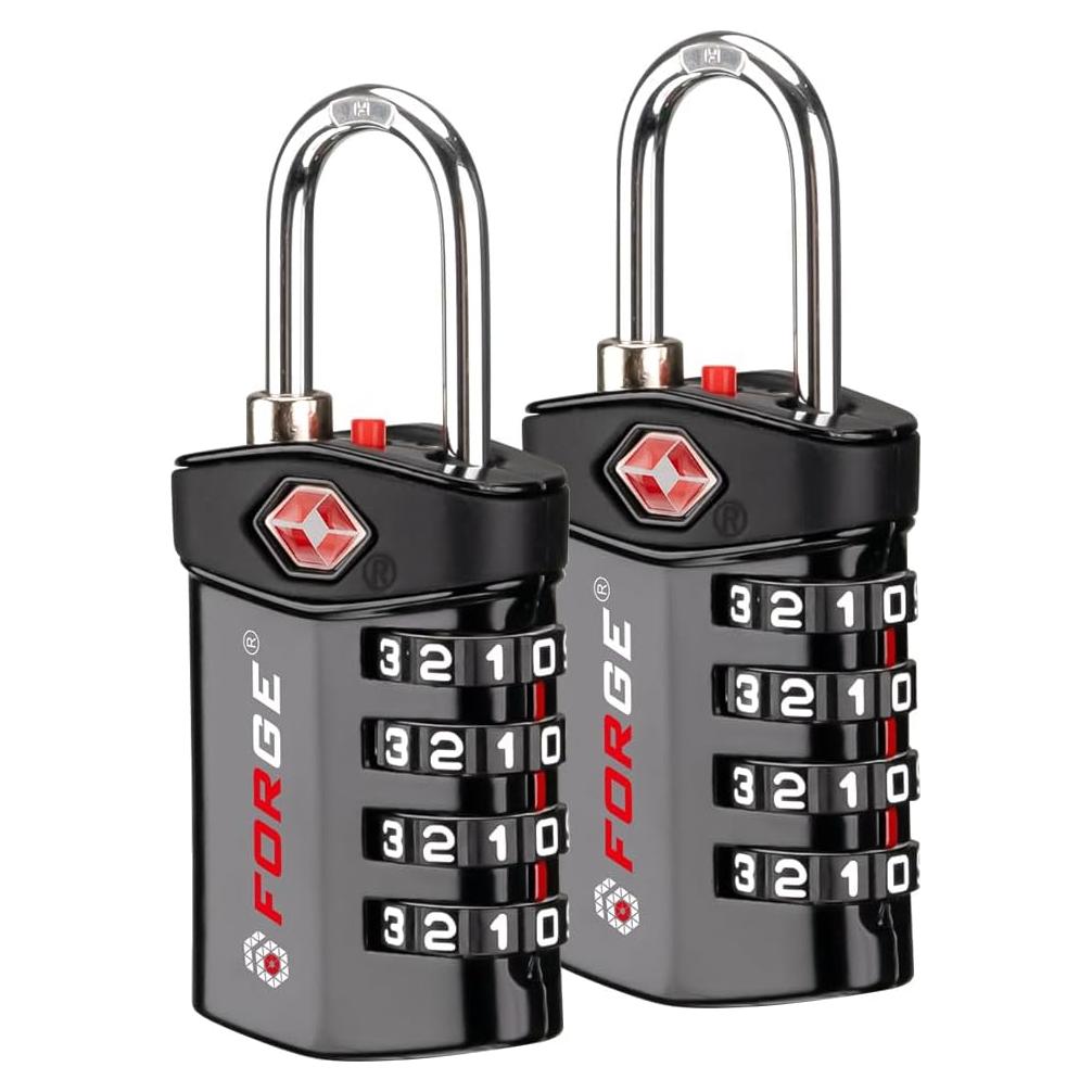 Candado de Viaje Forge Aprobado por TSA 2PK Negro Compacto