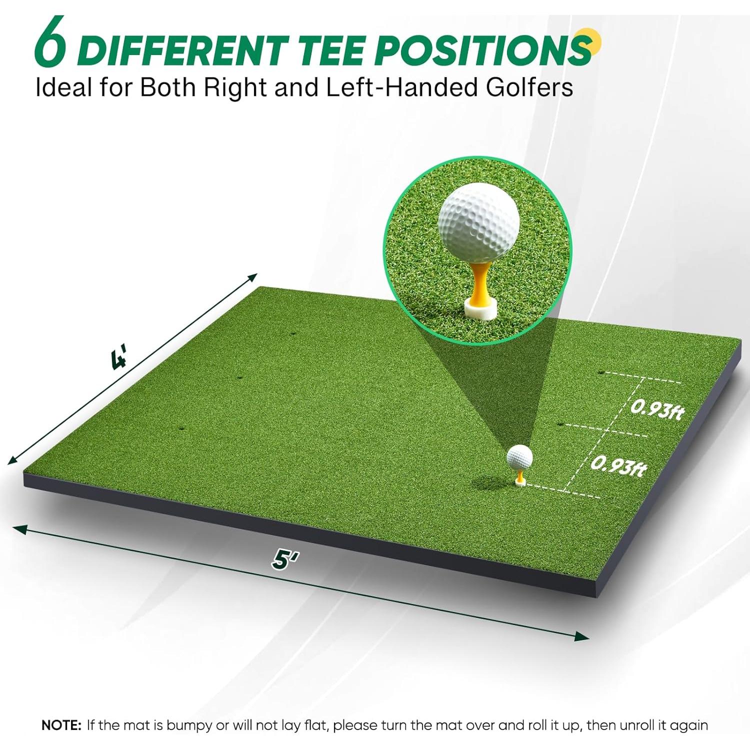 Alfombra de Golf OYN 1,52x1,22m con 9 Pelotas y 7 Tees