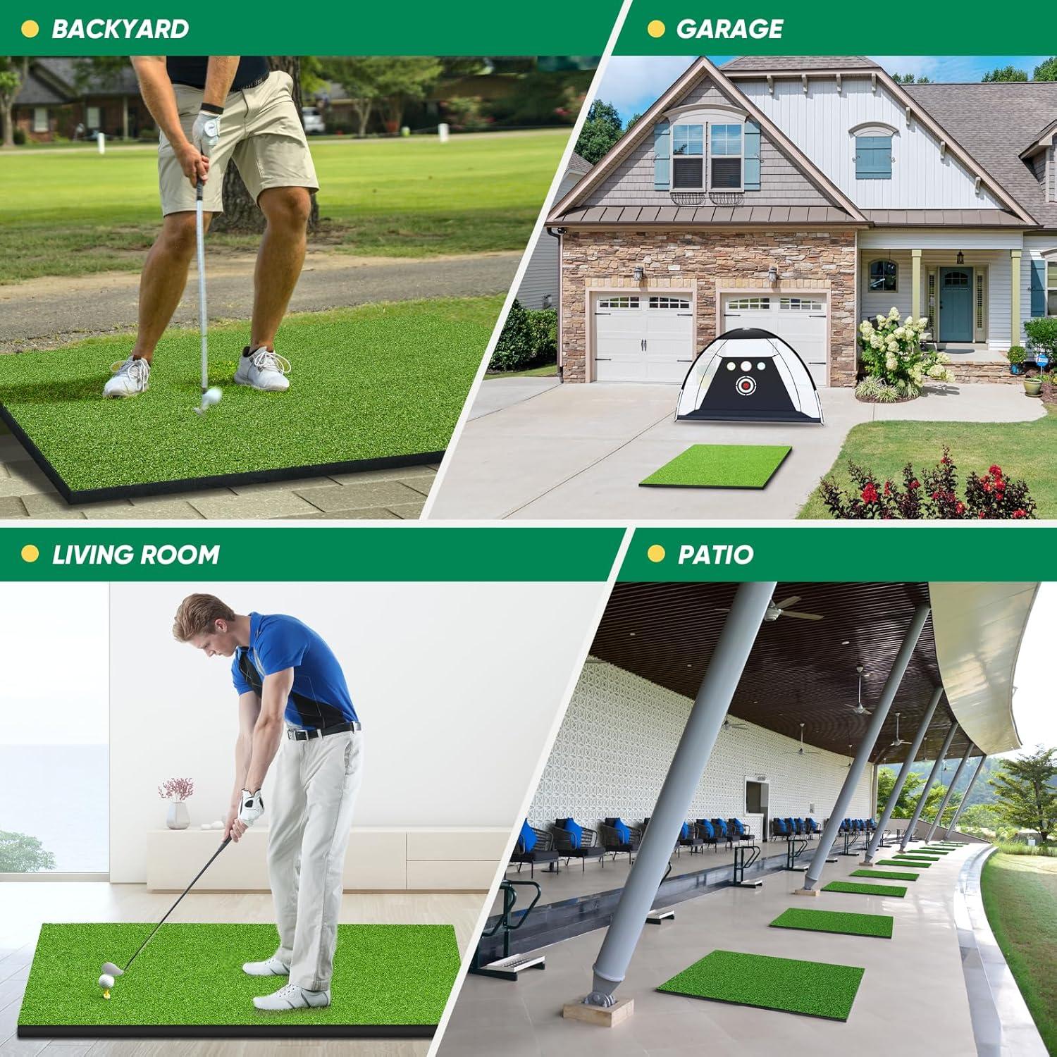 Alfombra de Golf OYN 1,52x1,22m con 9 Pelotas y 7 Tees