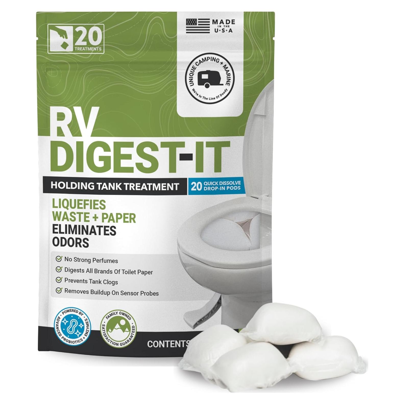 Tratamiento para Inodoro RV Unique Digest-It Classic 20 Cápsulas