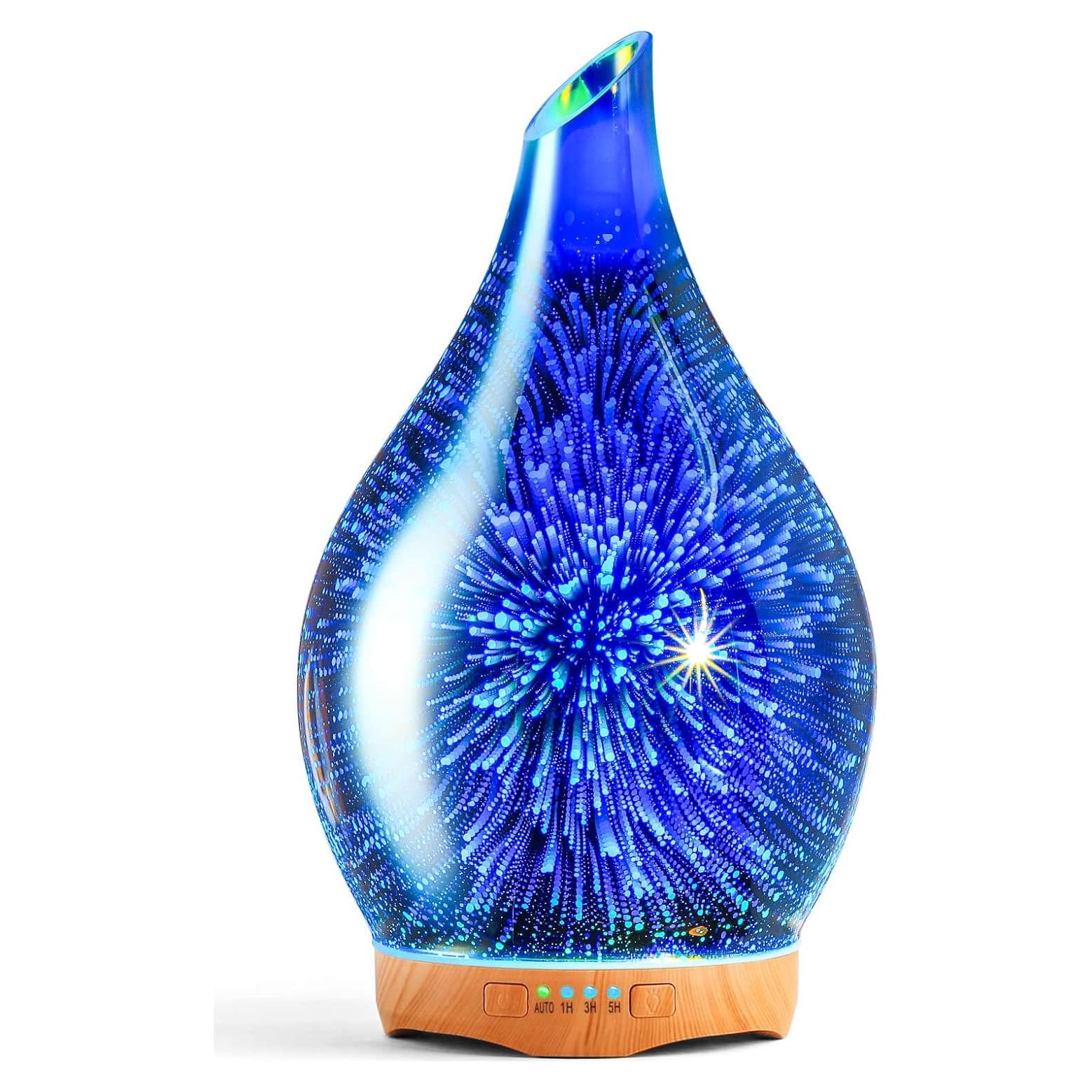 Difusor de Aceite Esencial Porseme 280ml Vidrio 3D Humidificador