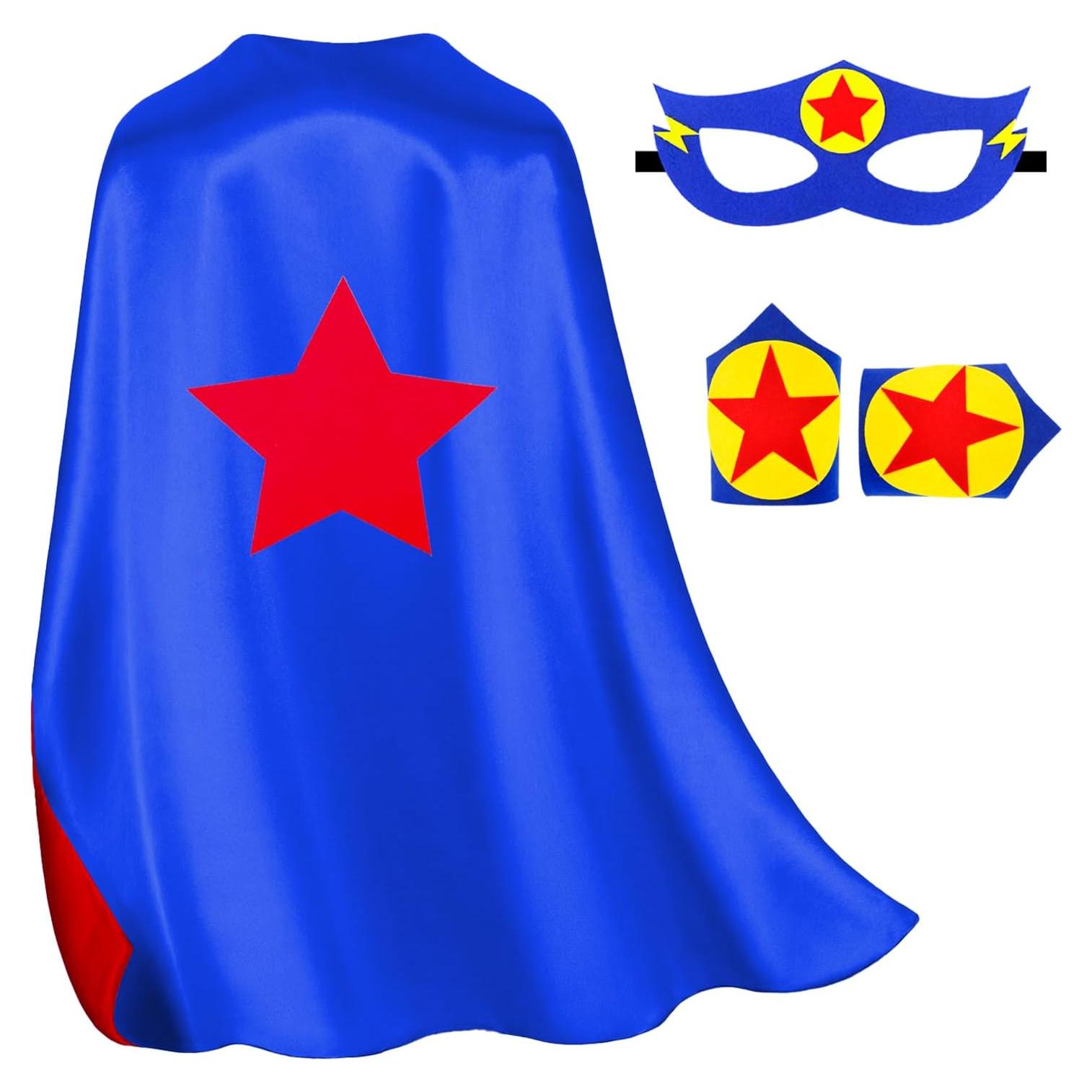 Disfraz de Superhéroe iROLEWIN para Niños con Capa y Máscara