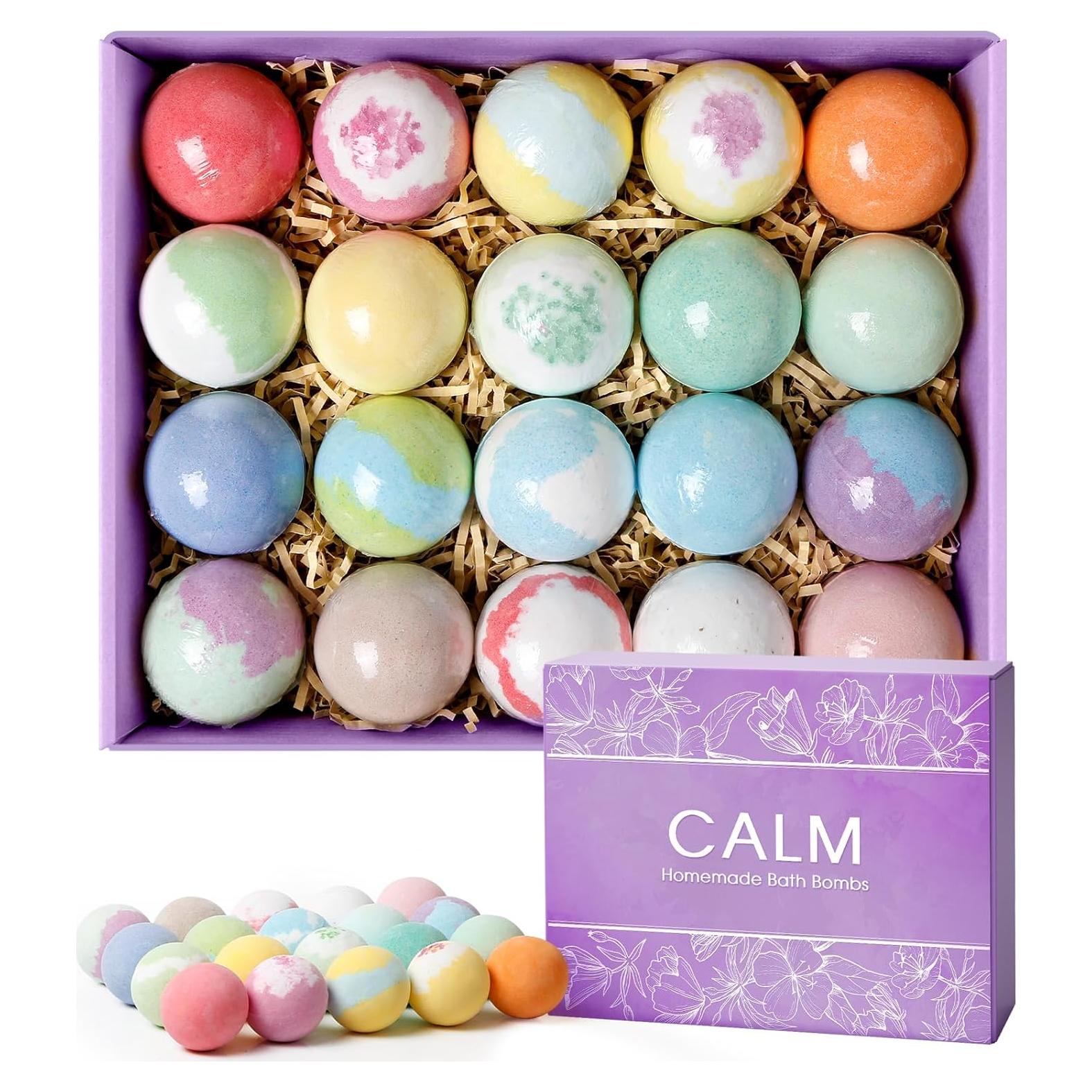 Conjunto de 20 Bombas de Baño CalmNFiz con Fragancias Naturales