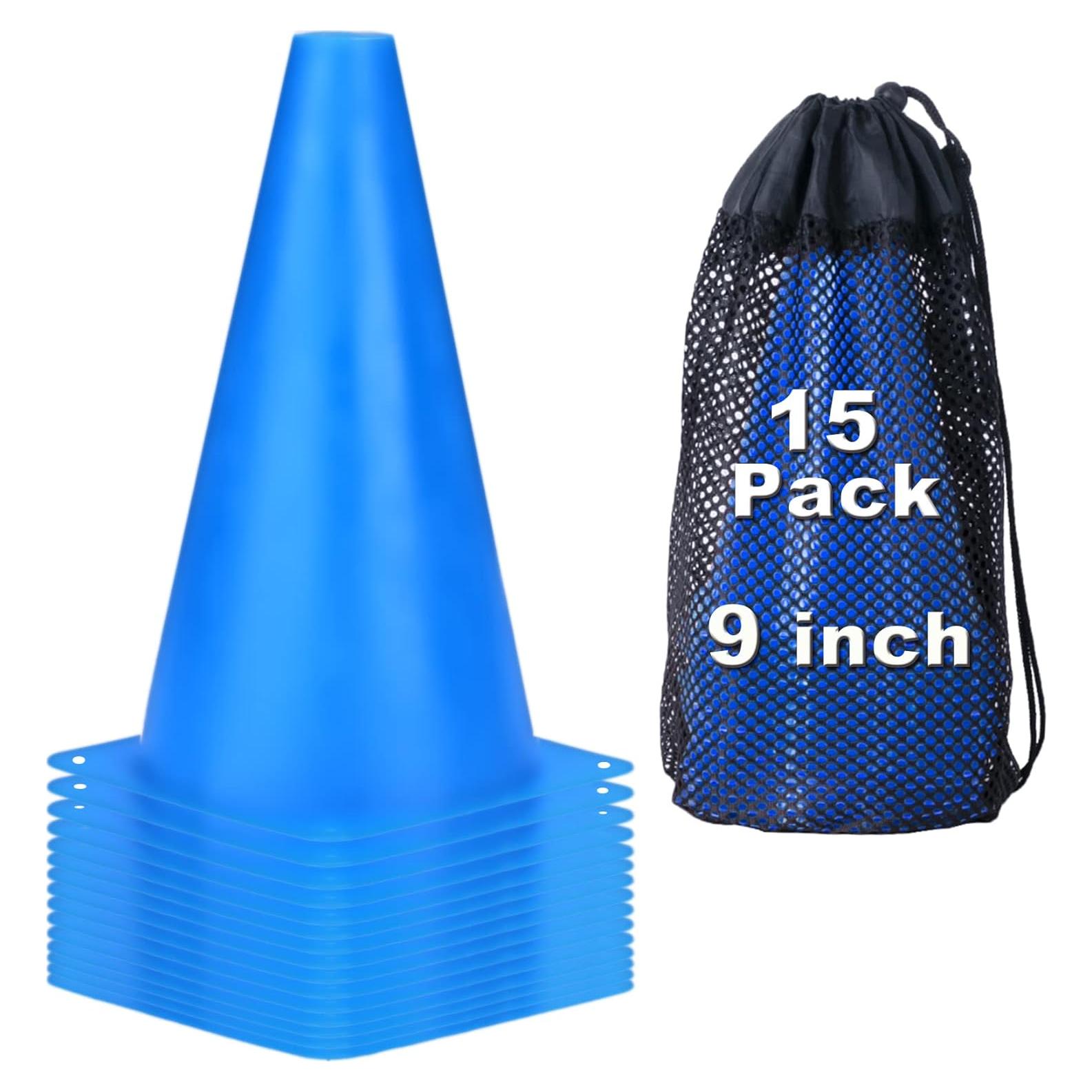 Conos de Entrenamiento Naranjas Cyrico 9" - Paquete de 15 Unidades