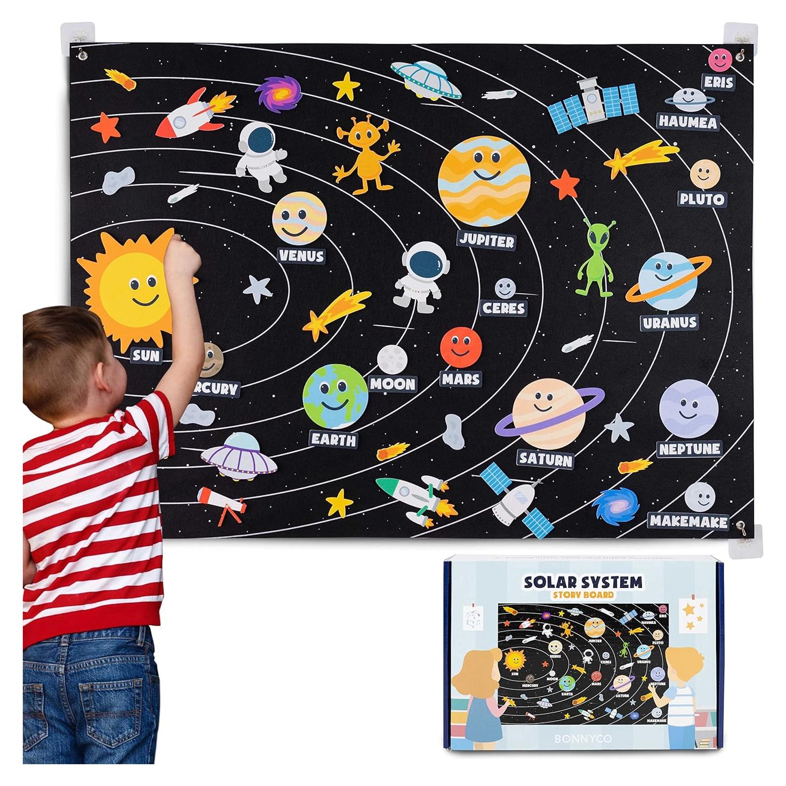 Sistema Solar para Niños BONNYCO - 61 Figuras de Fieltro