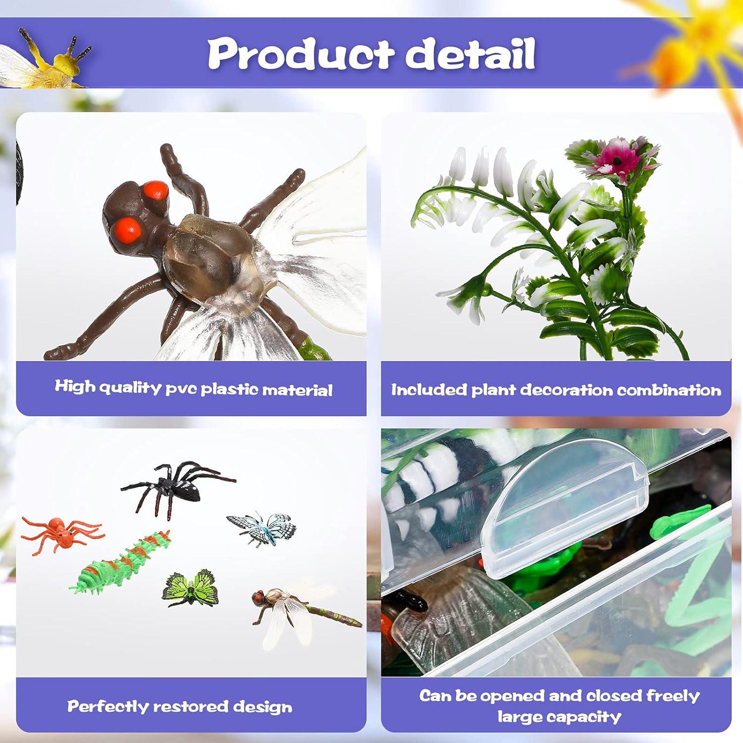 75 Juguetes de Insectos de Plástico Gejoy - Realistas y Variados