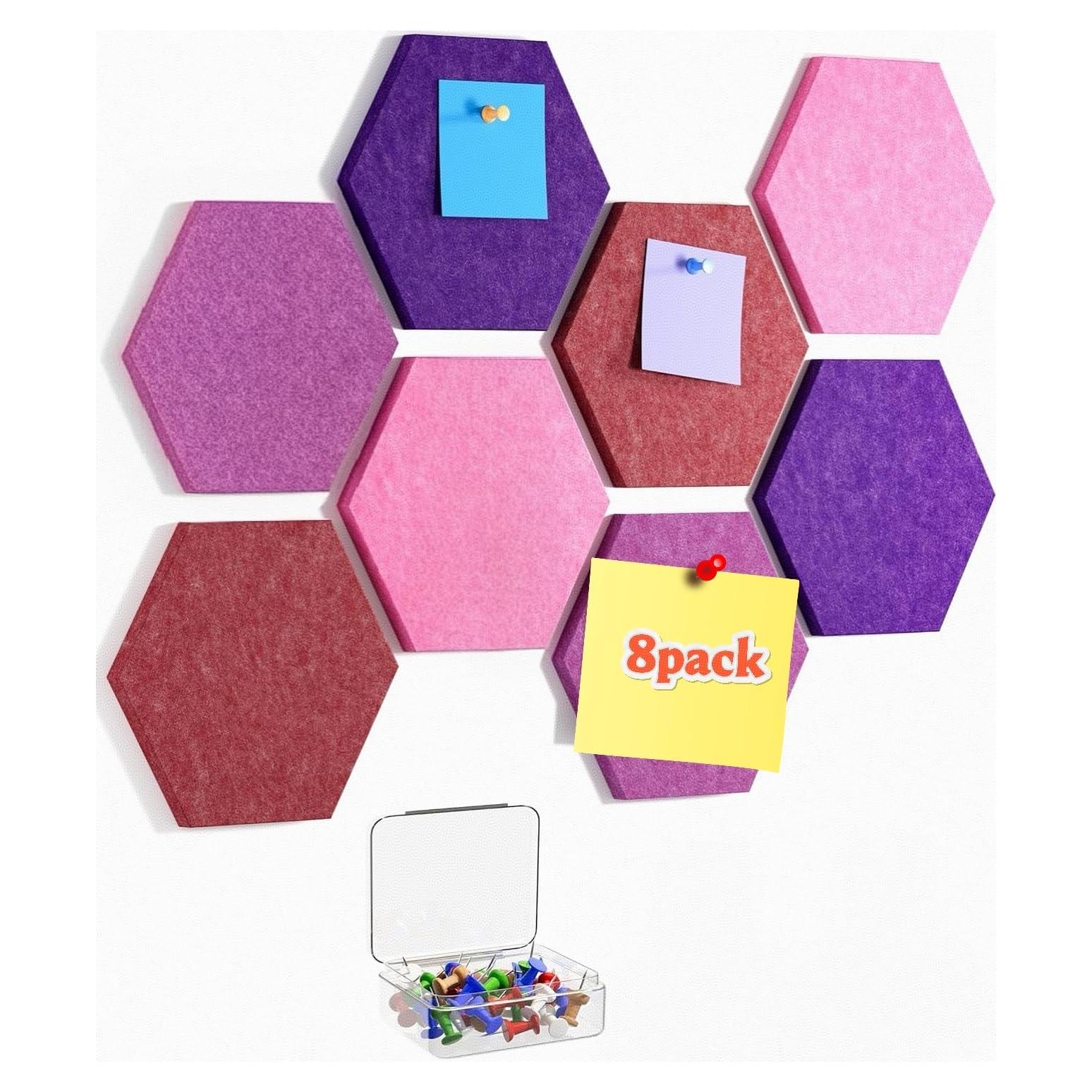 Paquete de 8 Paneles Acústicos Aipiahio Morado 30x25.9 cm