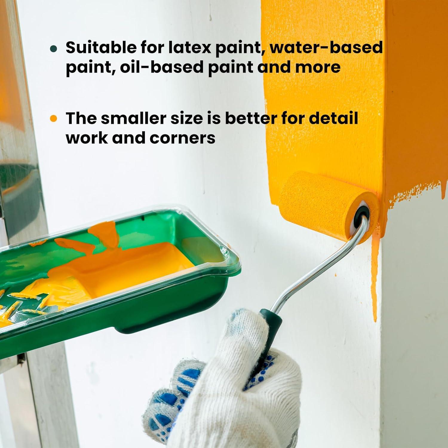 Kit de Rodillo de Pintura de Espuma 10 Piezas 2 Pulgadas