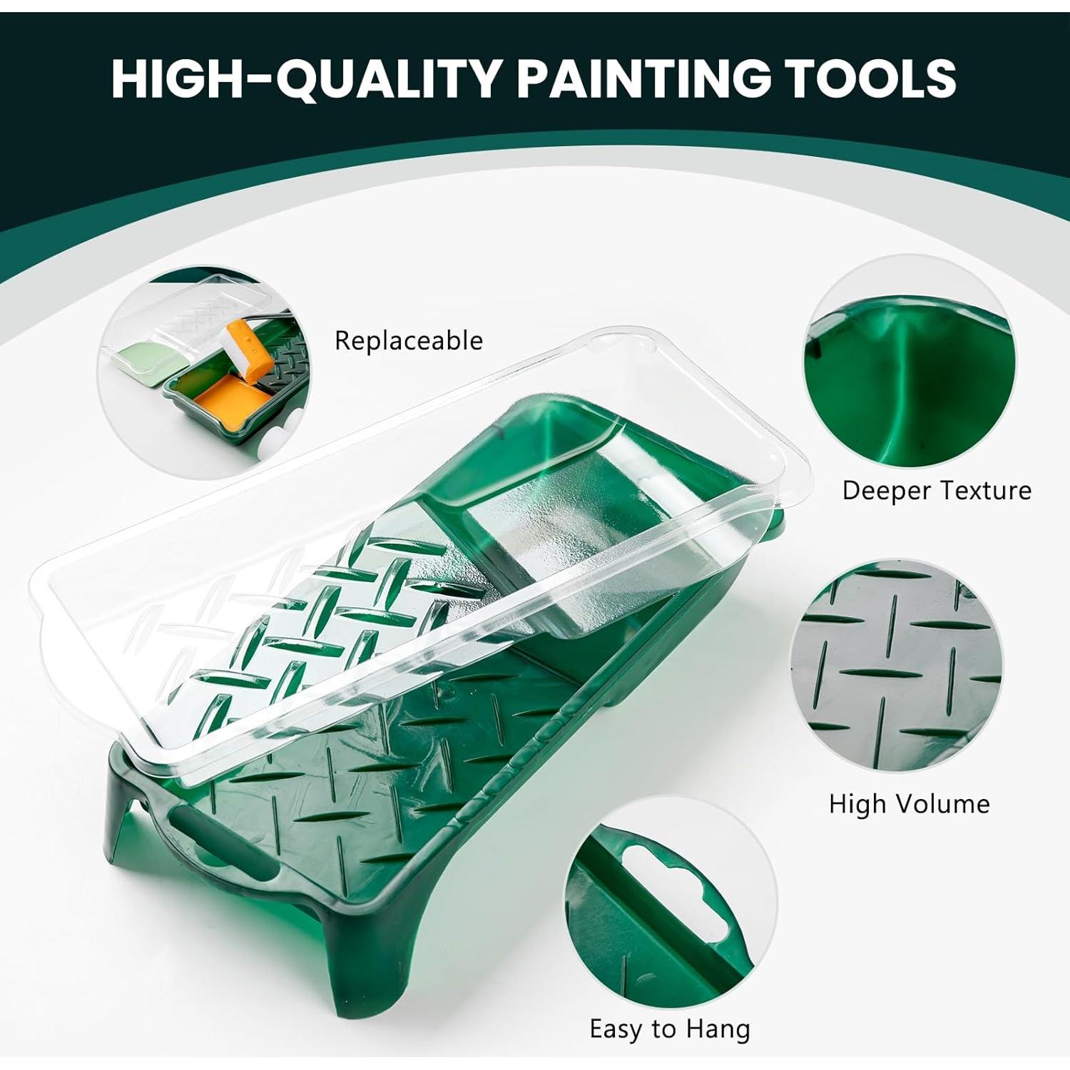 Kit de Rodillo de Pintura de Espuma 10 Piezas 2 Pulgadas