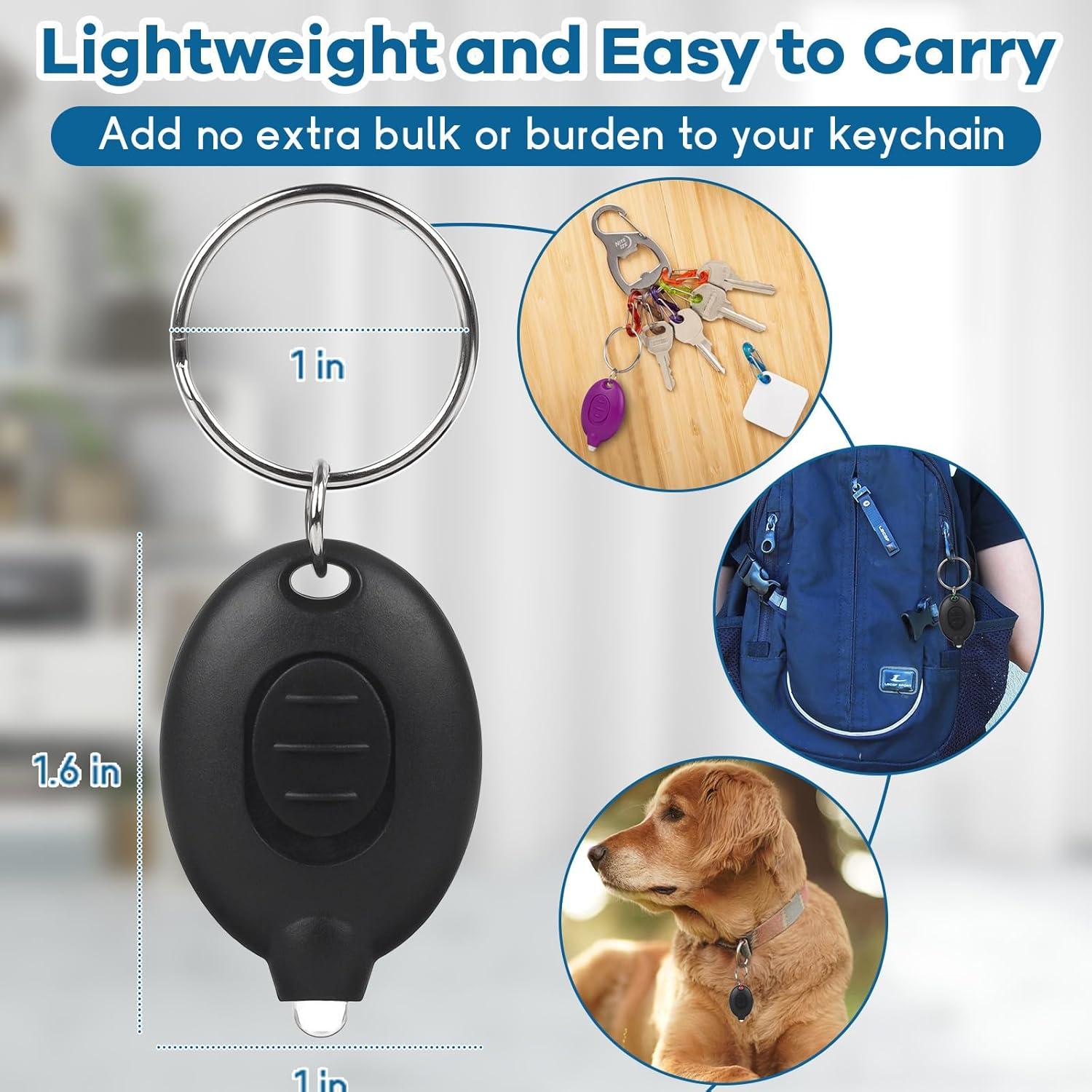 6 Linternas LED de Llavero Uaimvie Ultra Brillantes Negras