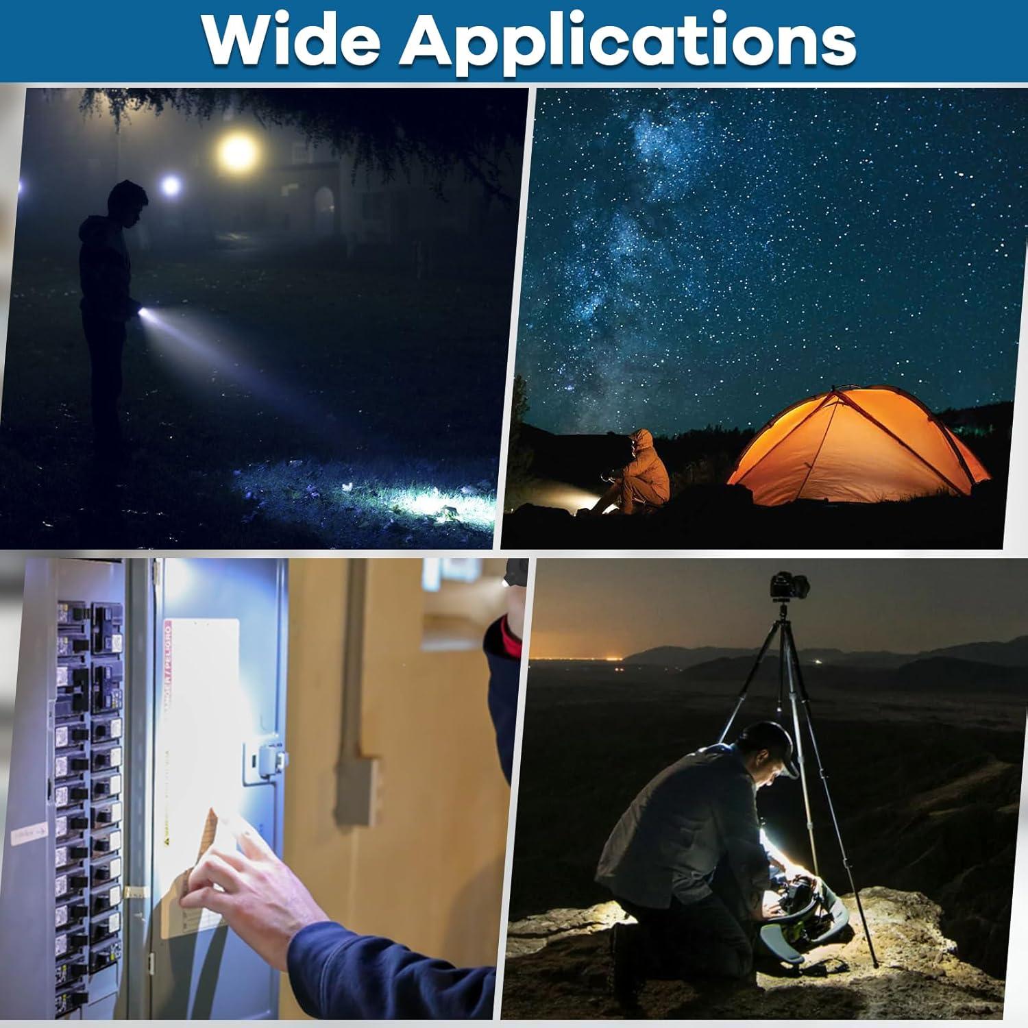 6 Linternas LED de Llavero Uaimvie Ultra Brillantes Negras