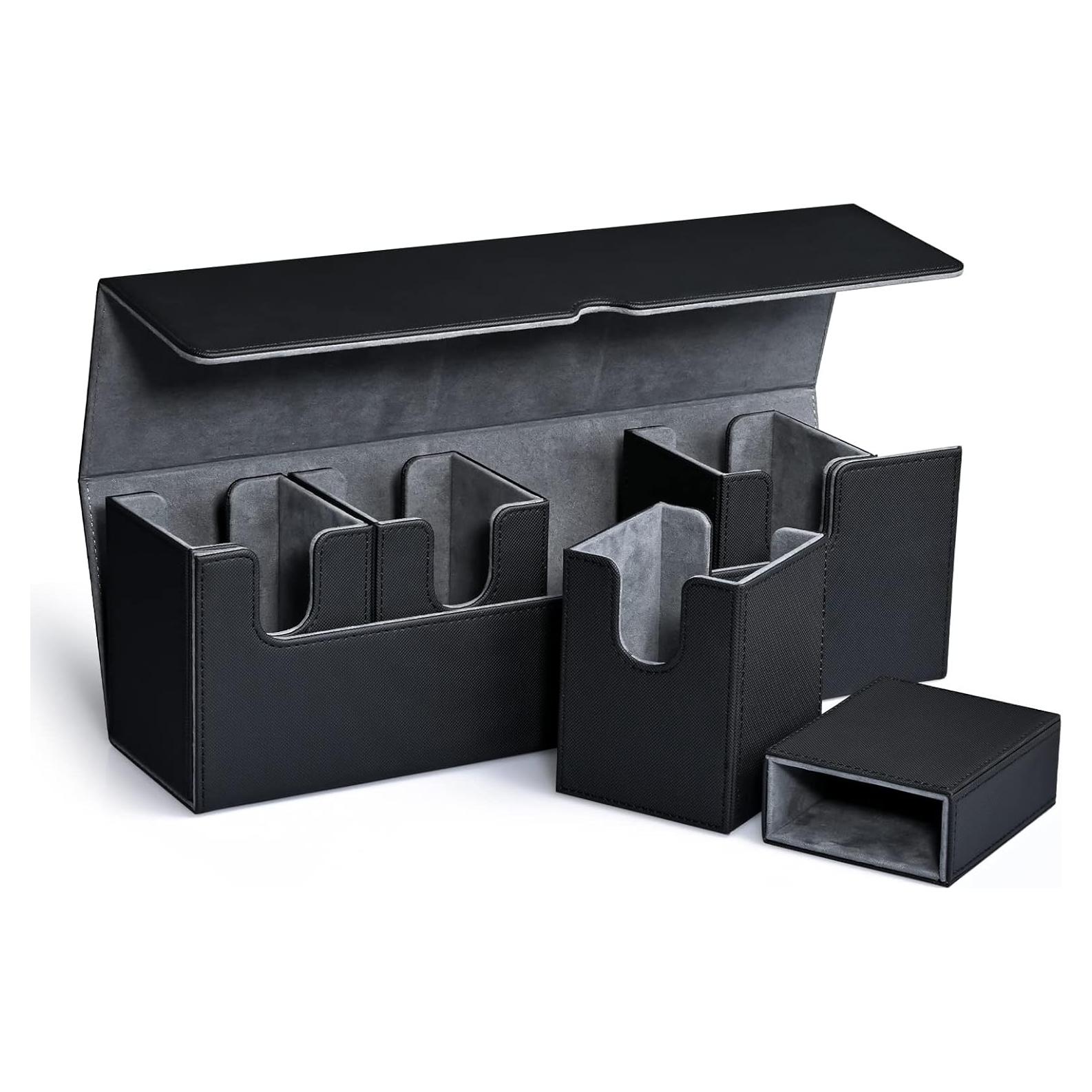 Caja de Barajas 5 en 1 UAONO para MTG y Yugioh - Negro