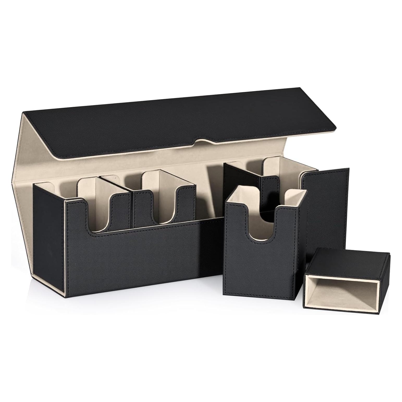 Caja de Barajas 5 en 1 UAONO para MTG y Yugioh - Negro/Dorado