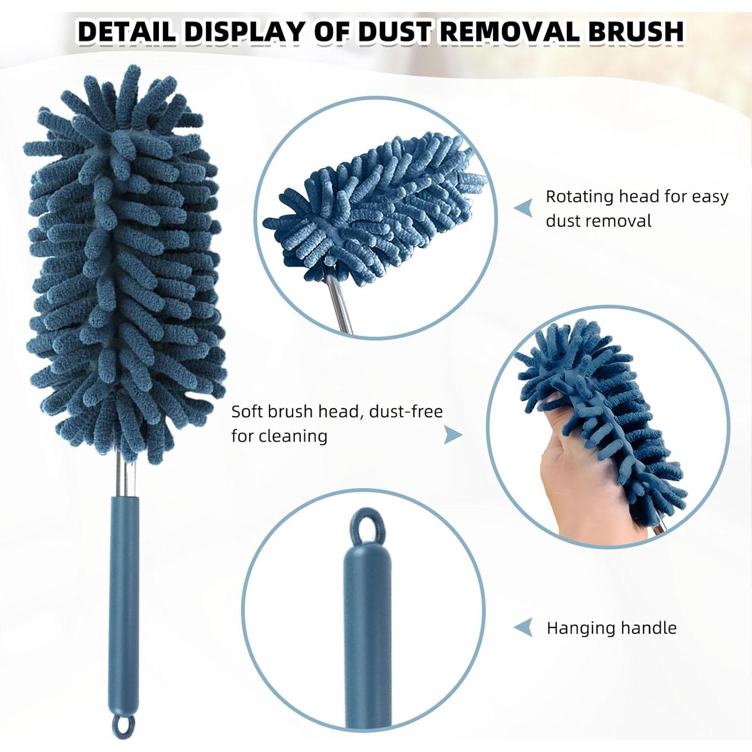 Duster de Interior para Coche CCREDONE 2 Pcs Polo Extensible