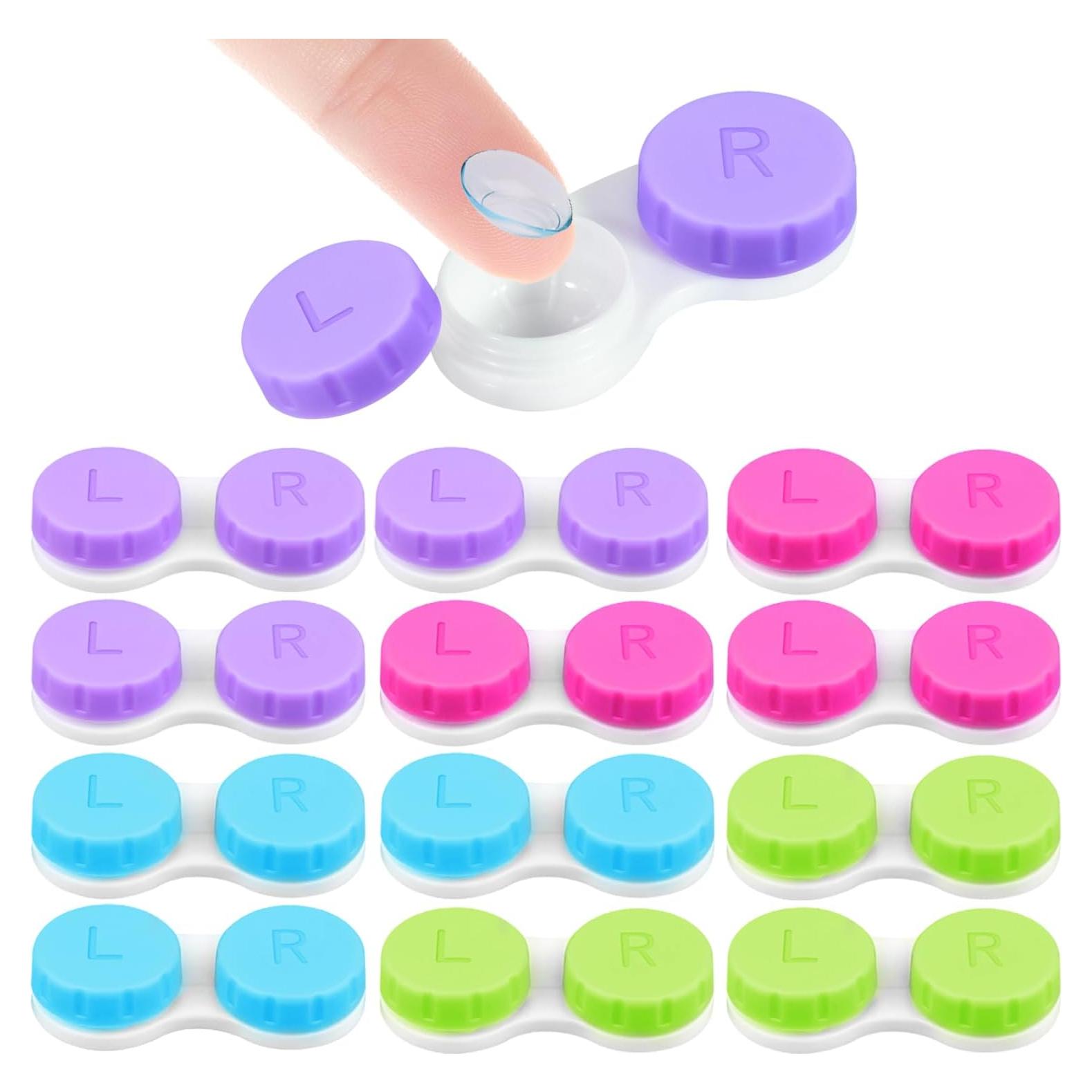 Estuche para Lentes de Contacto KISEER - 12 Paquete Colorido