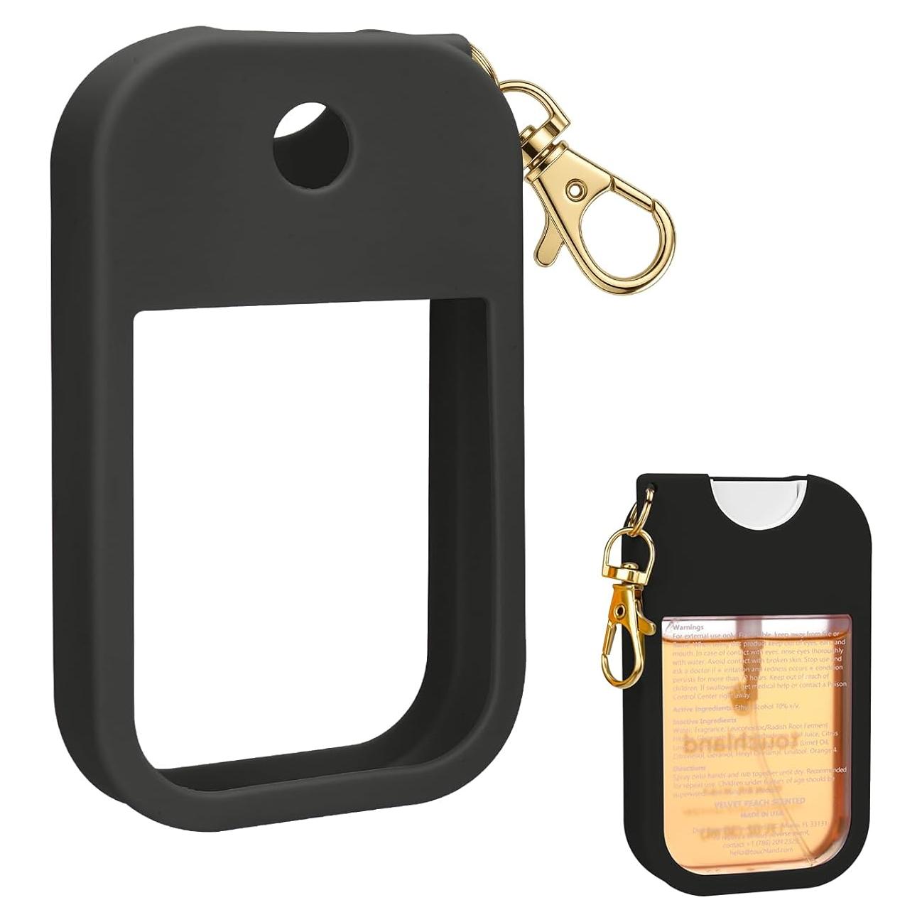 Estuche de Silicona AIERSA para Spray Desinfectante Touchland Negro