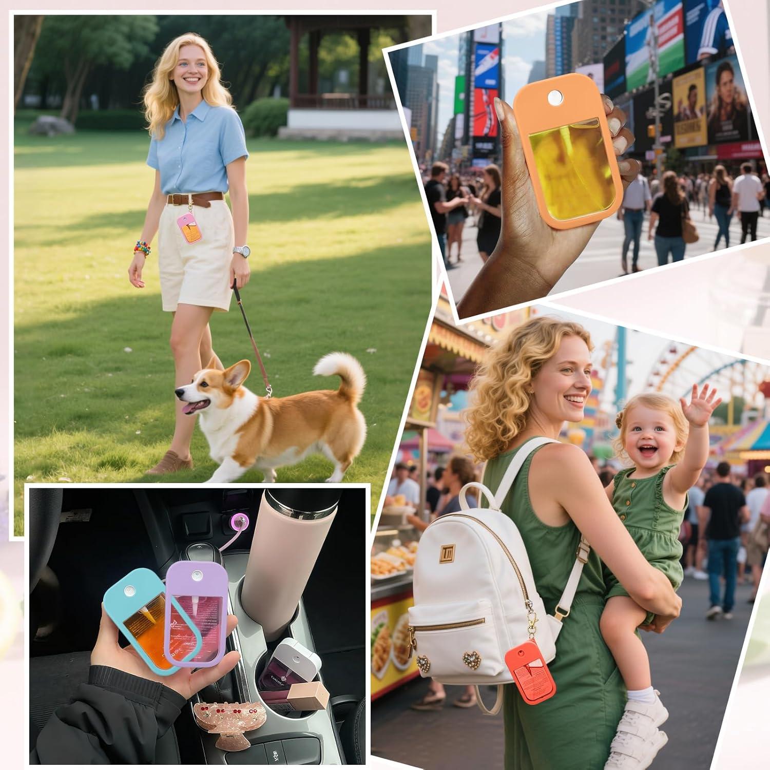 Estuche de Silicona AIERSA para Spray Desinfectante Touchland Negro