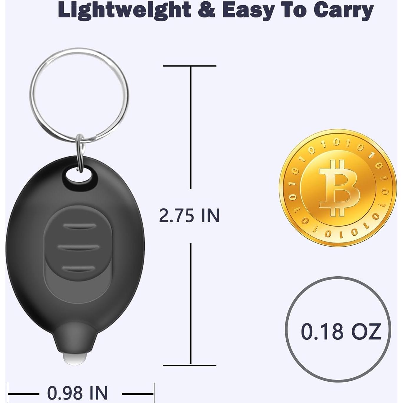 Mini Linterna LED de Llavero Daemson 8 Unidades Luz Blanca