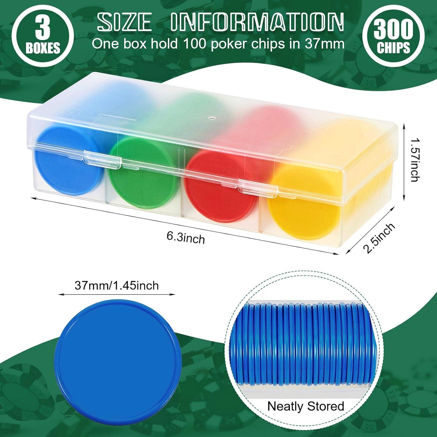 Fichas de Póker Lewtemi 300 Pcs 3.68 cm Colores Brillantes