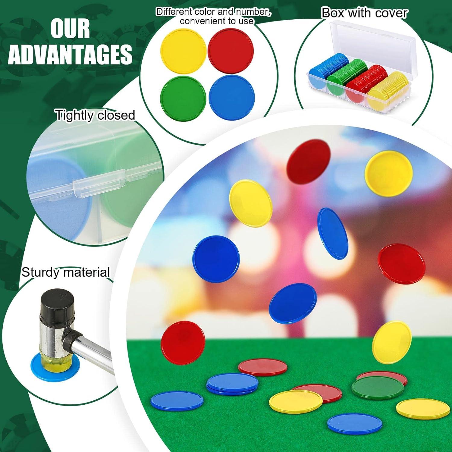 Fichas de Póker Lewtemi 300 Pcs 3.68 cm Colores Brillantes