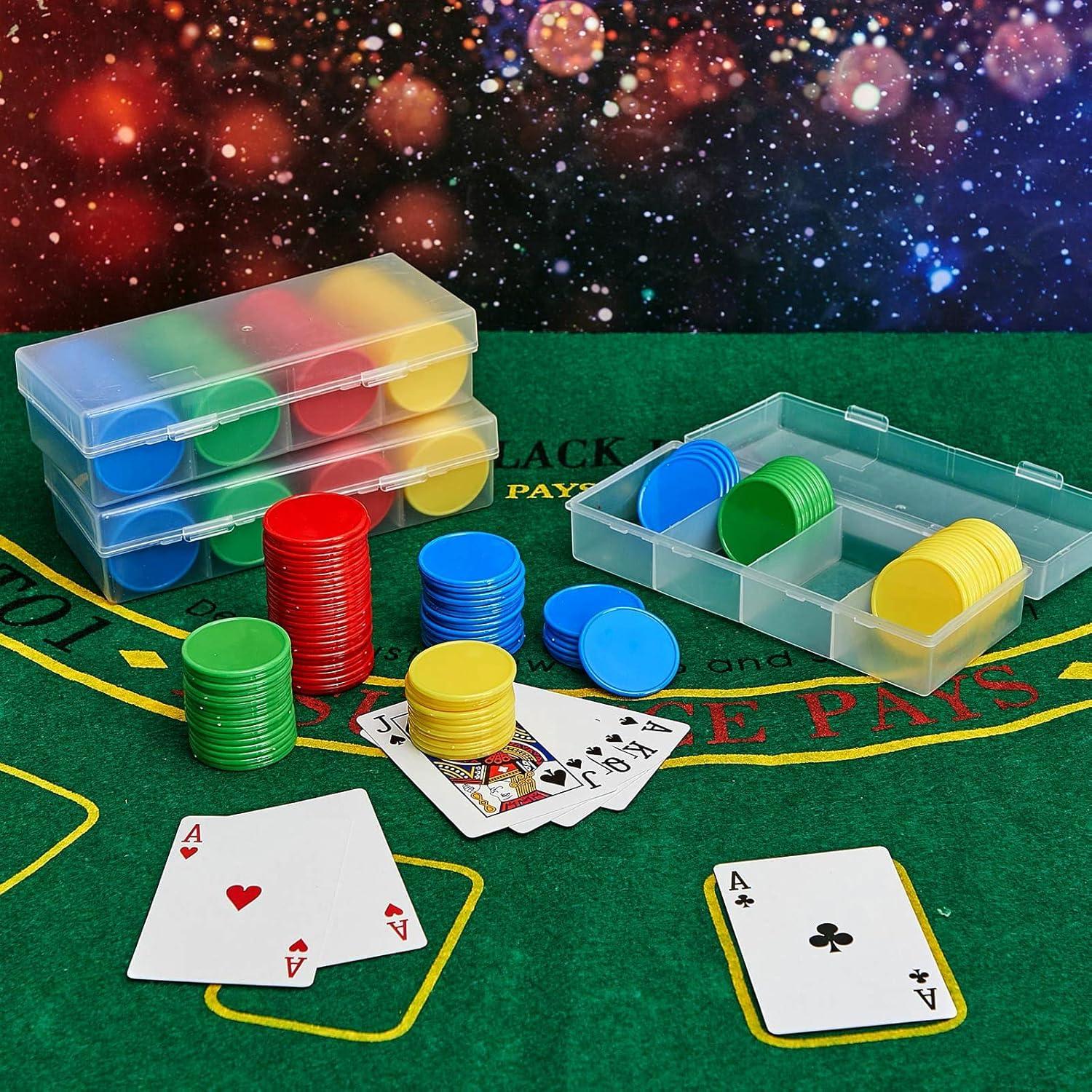 Fichas de Póker Lewtemi 300 Pcs 3.68 cm Colores Brillantes