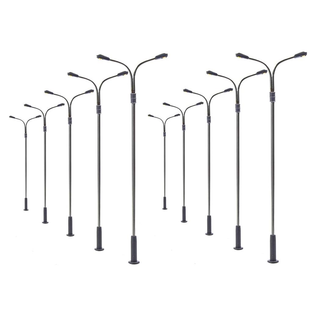 Postes de Luz de Ferrocarril Evemodel LQS13W 10 Pcs LEDs 101mm